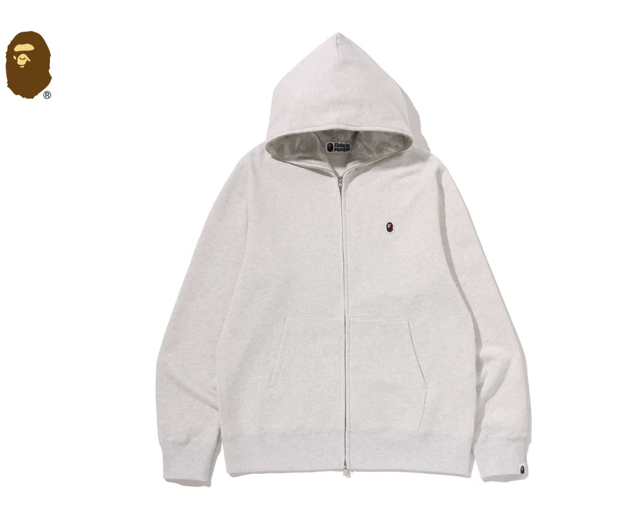 【BAPE男生】0711發售 拉鍊外套E ONE POINT FULL ZIP HOODIE