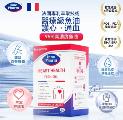 0601ST46-STOCK-MISC-Innopharm 95%[高濃度]魚油(60粒) 到期日: 28年9月30日 (K8)