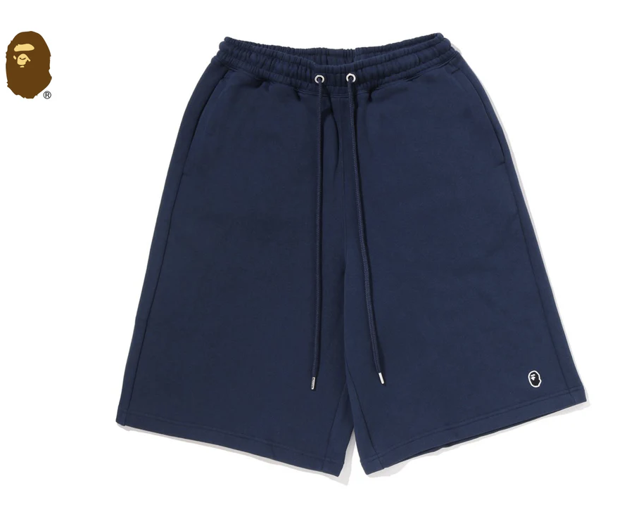 【BAPE男生】0711發售 寬版 ONE POINT KNEE LENGTH RELAXED FIT SWEAT SHORTS