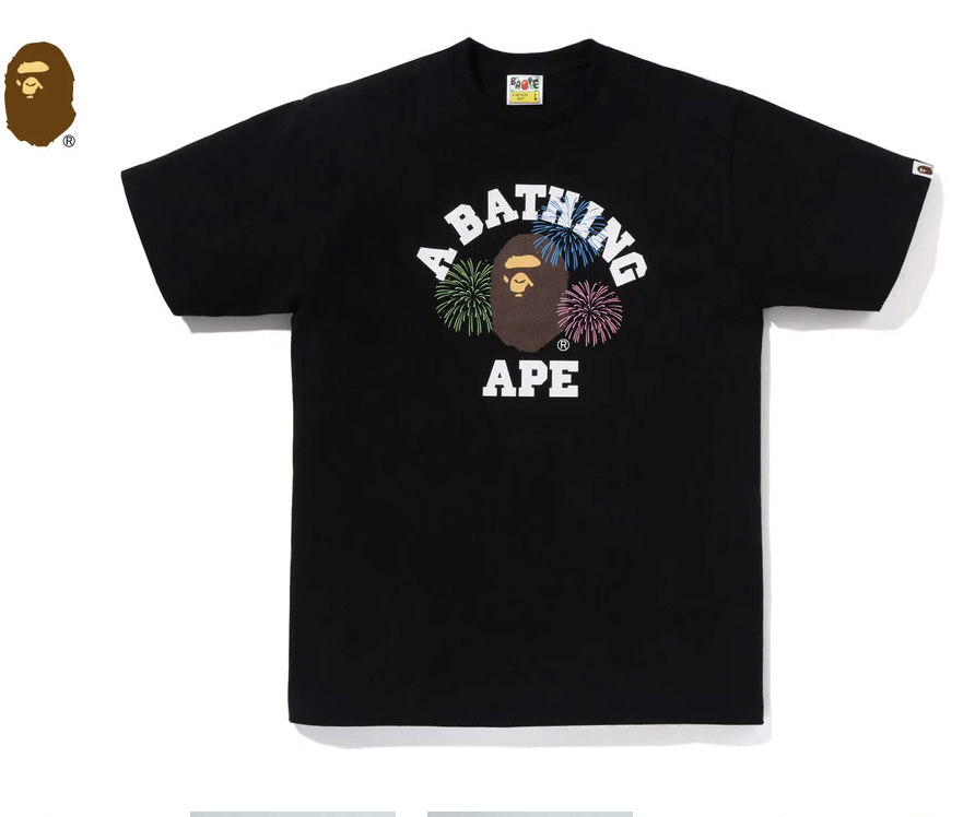 【BAPE夏日祭典限定】0711發售APE HEAD FIREWORK COLLEGE TEE