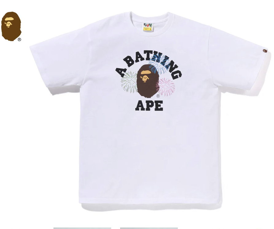 【BAPE夏日祭典限定】0711發售APE HEAD FIREWORK COLLEGE TEE