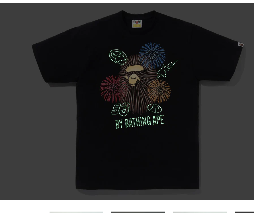 【BAPE夏日祭典限定】0711發售 夜光FIREWORK BY BATHING APE TEE
