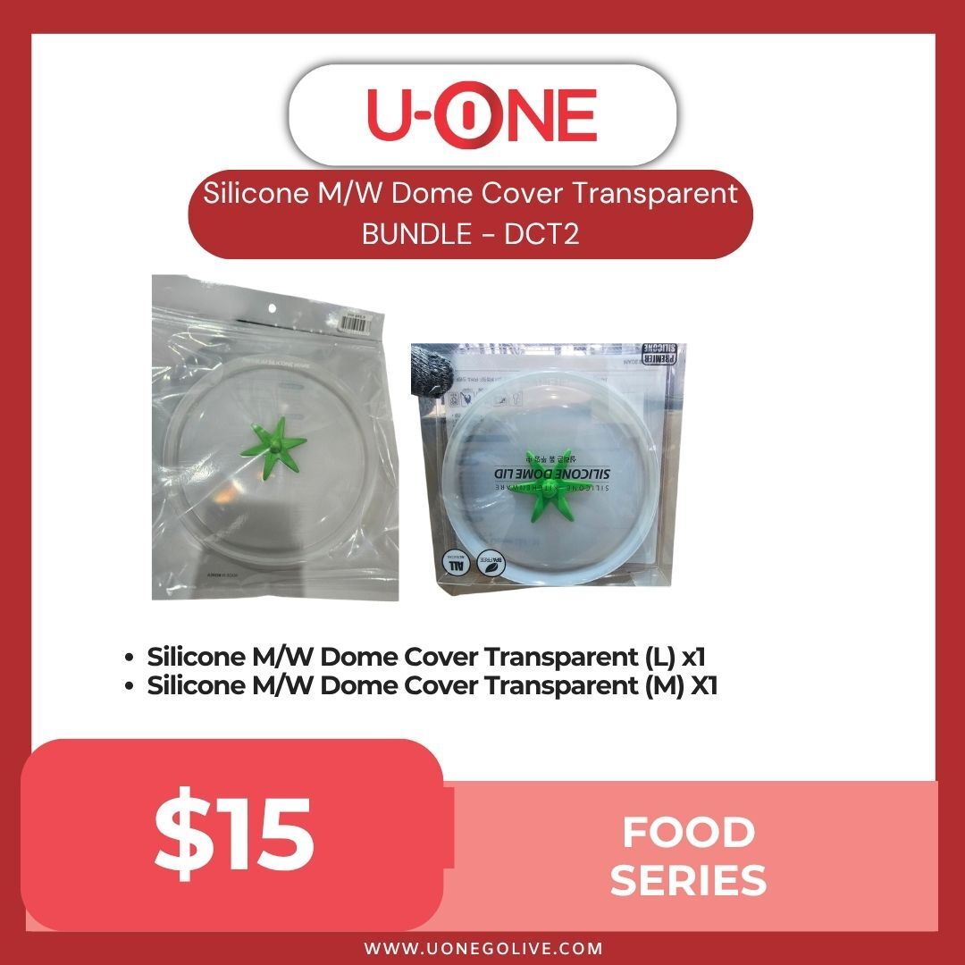 Silicone M/W Dome Cover Transparent BUNDLE - DCT2