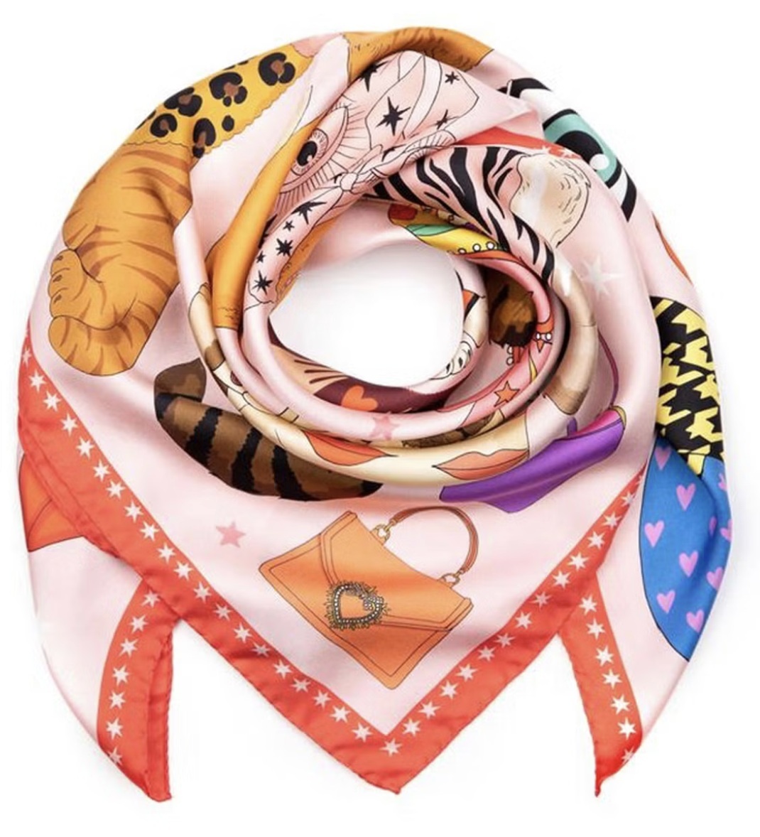 Karen Mabon Silk Scarf Fashion Cat
