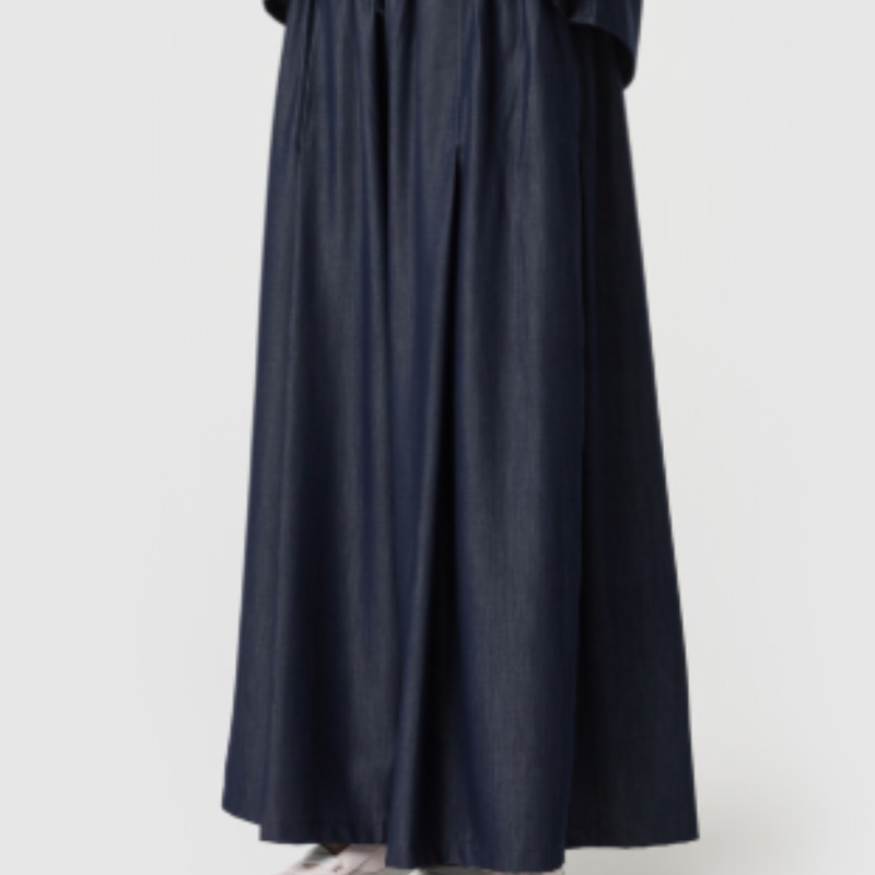 【代購】UMBRO Women's Silky Denim Flare Pants 女款絲滑丹寧寬襬長褲 輕盈垂墜休閒褲