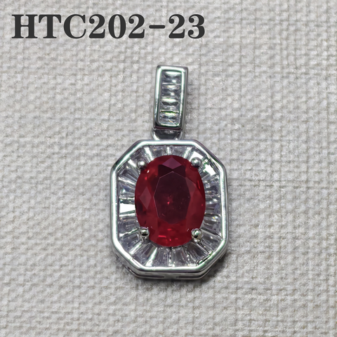 OTH-JJG0710-017 【連鏈連盒連證書】S925紅寶石吊墜-HTC202-23 (A17)