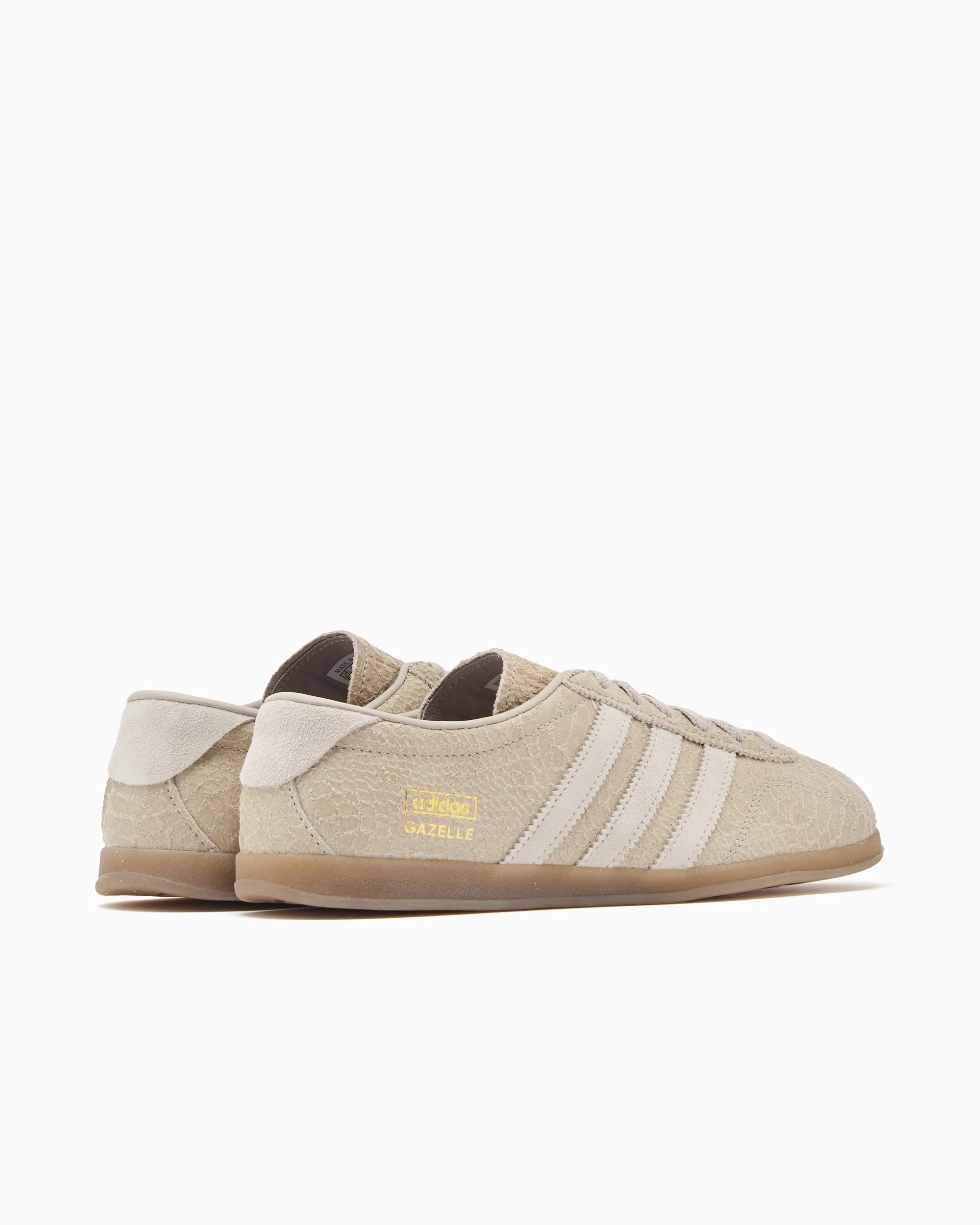 【 adidas GAZELLE LO PRO W 經典鞋款 - 蛇紋棕米 】