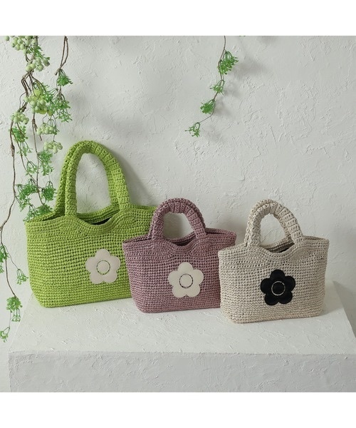 MARY QUANT / Crochet Raffia-like Tote Bag