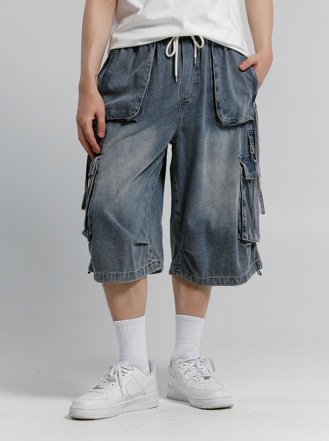【期間限定】造型口袋牛仔短褲