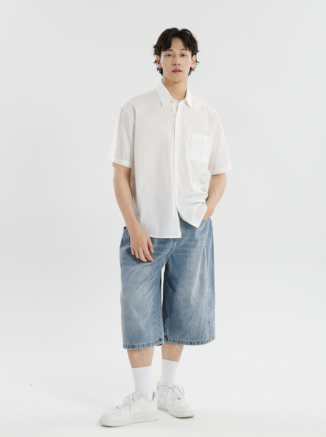 【期間限定】極簡淡格紋襯衫