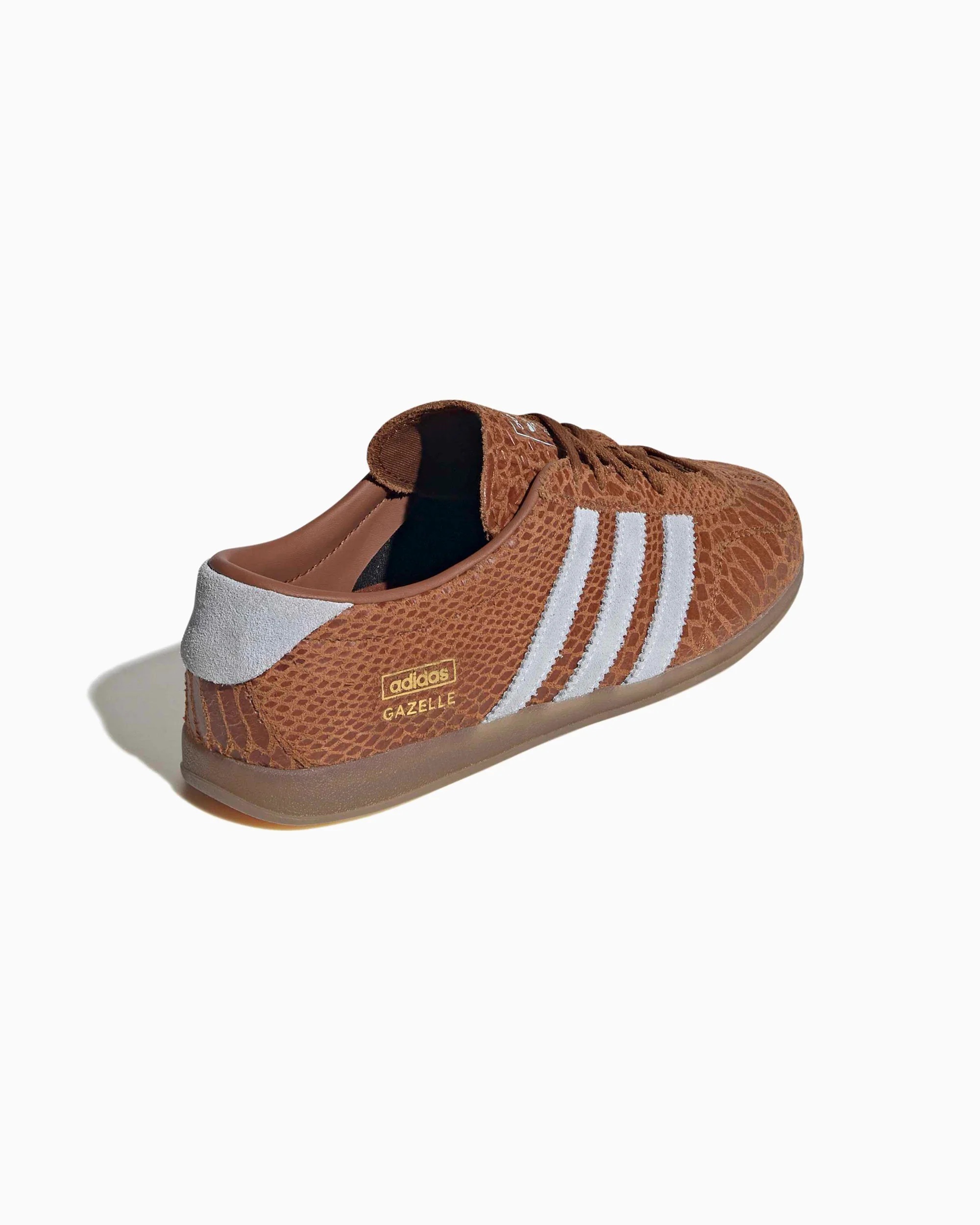 【 adidas GAZELLE LO PRO W 經典鞋款 - 蛇紋暗銅棕 】