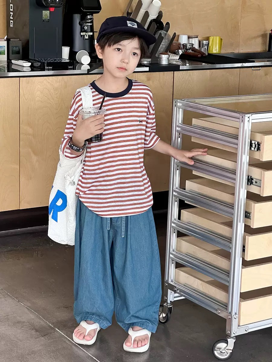 牛仔輕薄休閒長褲