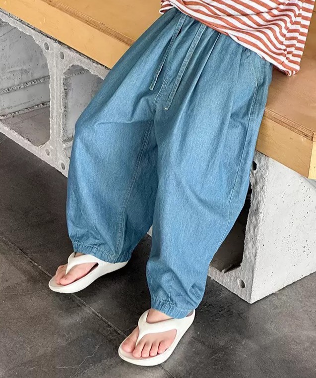 牛仔輕薄休閒長褲
