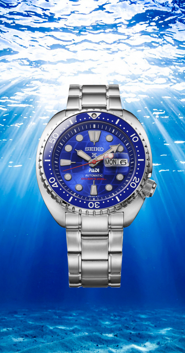 Japanese version, Made in Japan SEIKO HBB002J HBB002 Limited Edition Mechanical Automatic Watch 60th Anniversary PADI Blue Dial Water Resistant 限量版機械自動腕錶 60 週年紀念 PADI 藍色錶盤 防水手錶