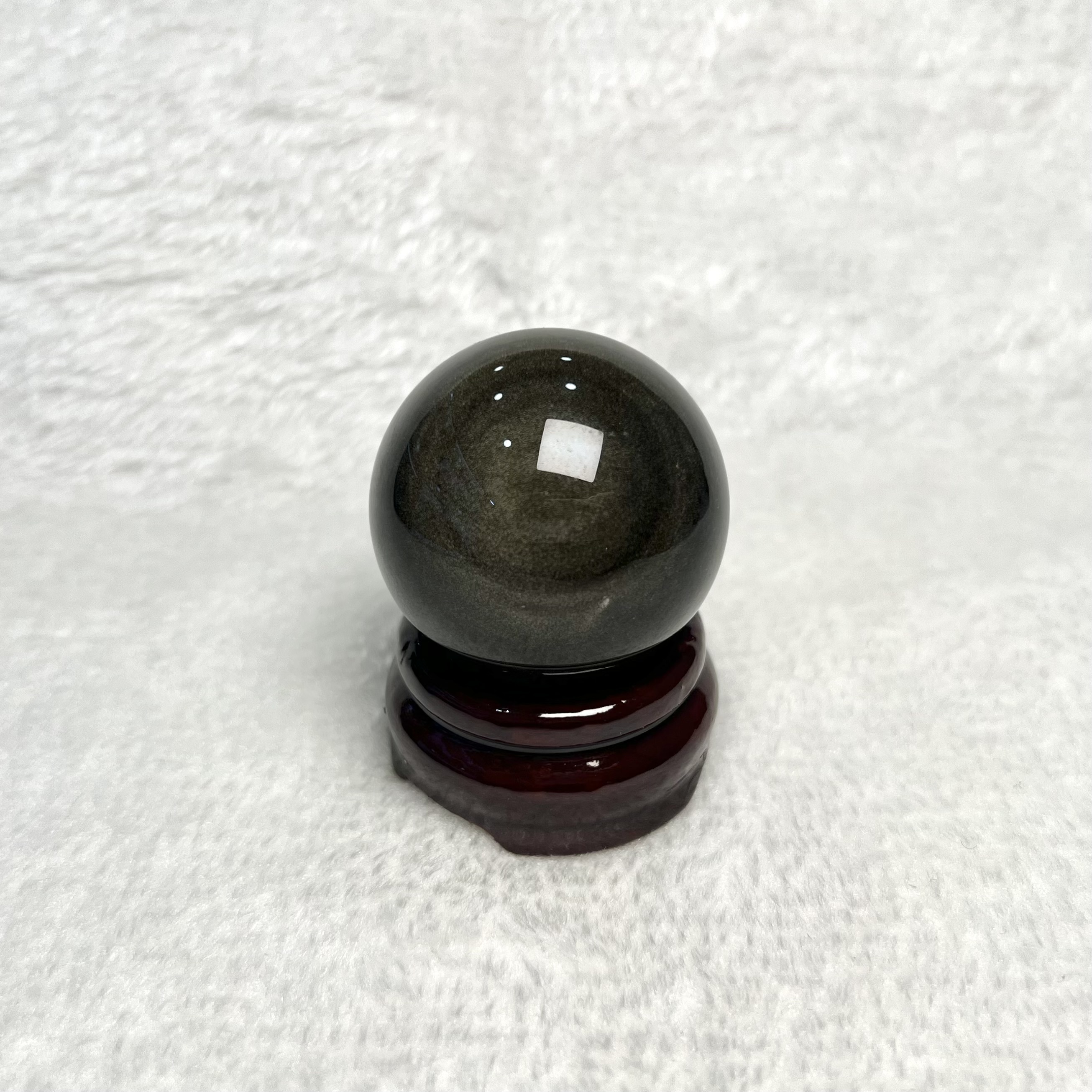 Golden Sheen Obsidian Crystal Ball 4.2cm #A754B