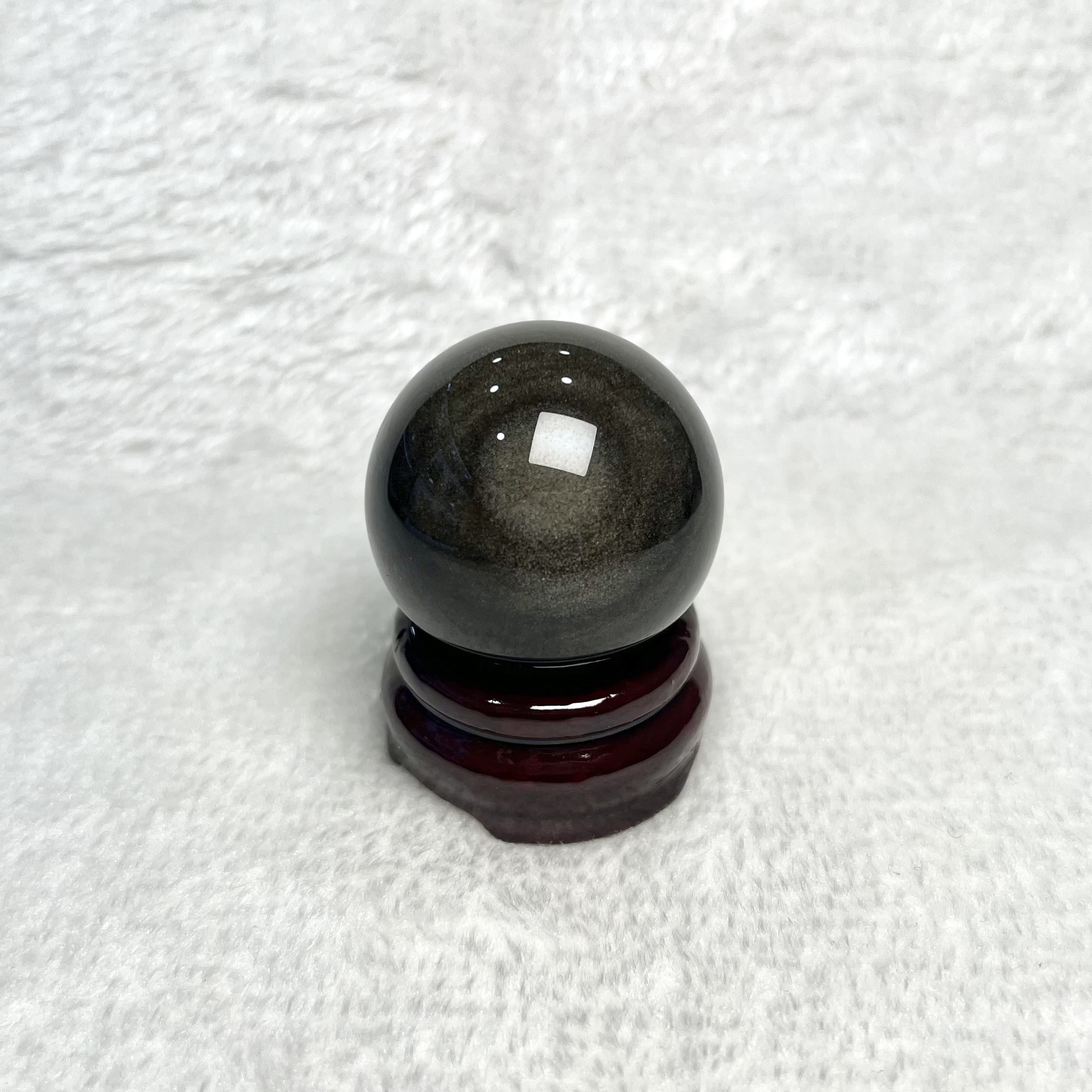 Golden Sheen Obsidian Crystal Ball 4.2cm #A754B