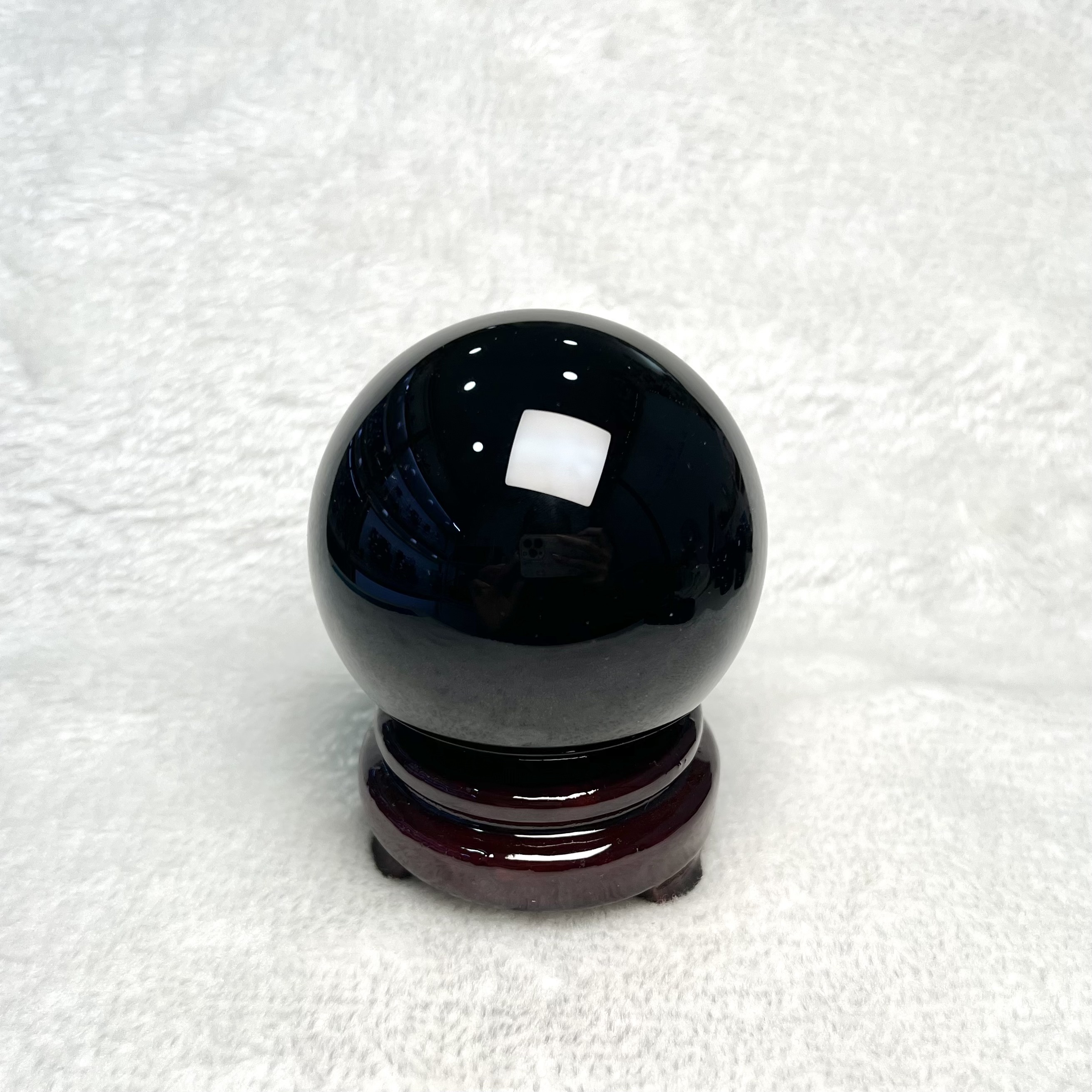 Black Obsidian Crystal Ball 7.7cm #A752B