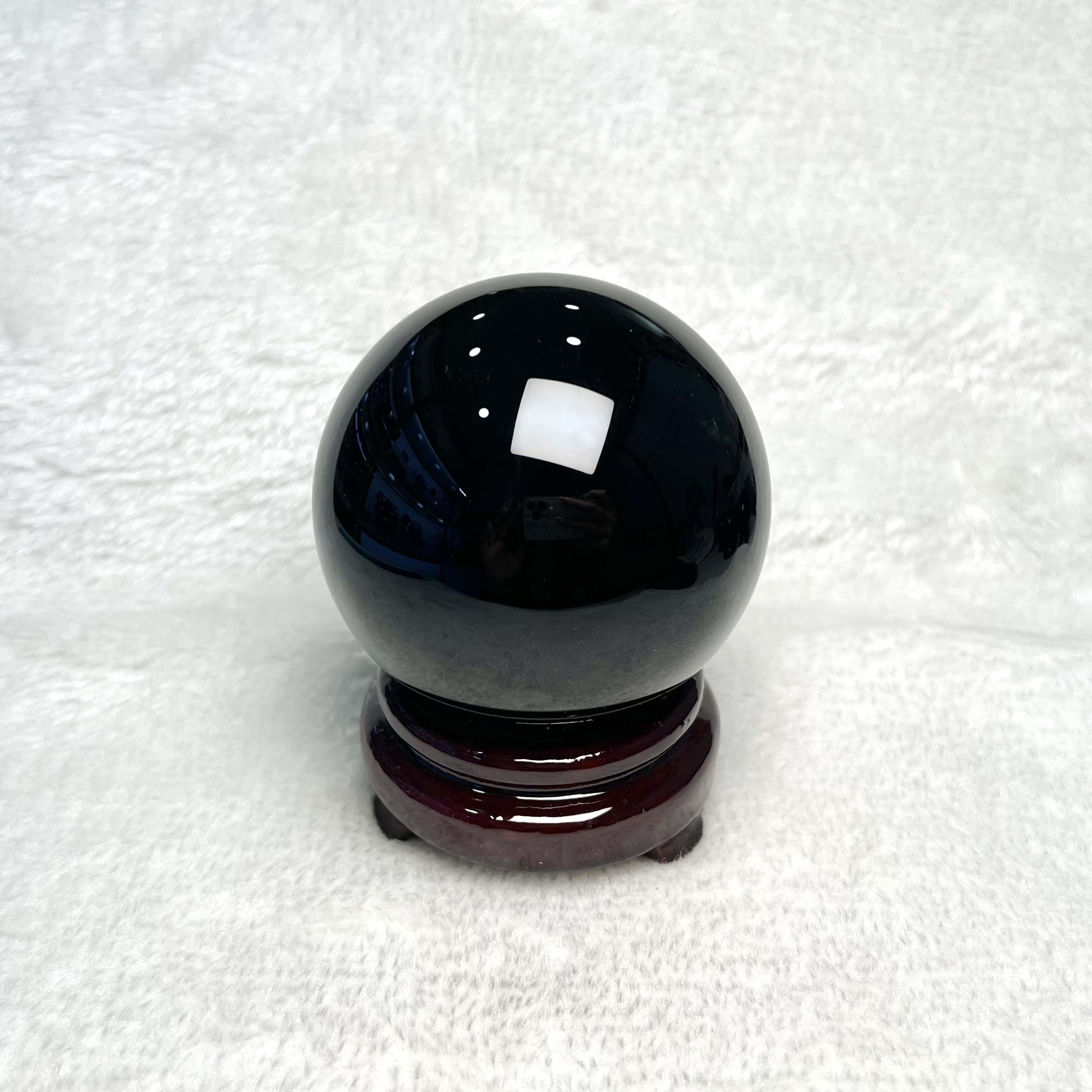 Black Obsidian Crystal Ball 7.7cm #A752B