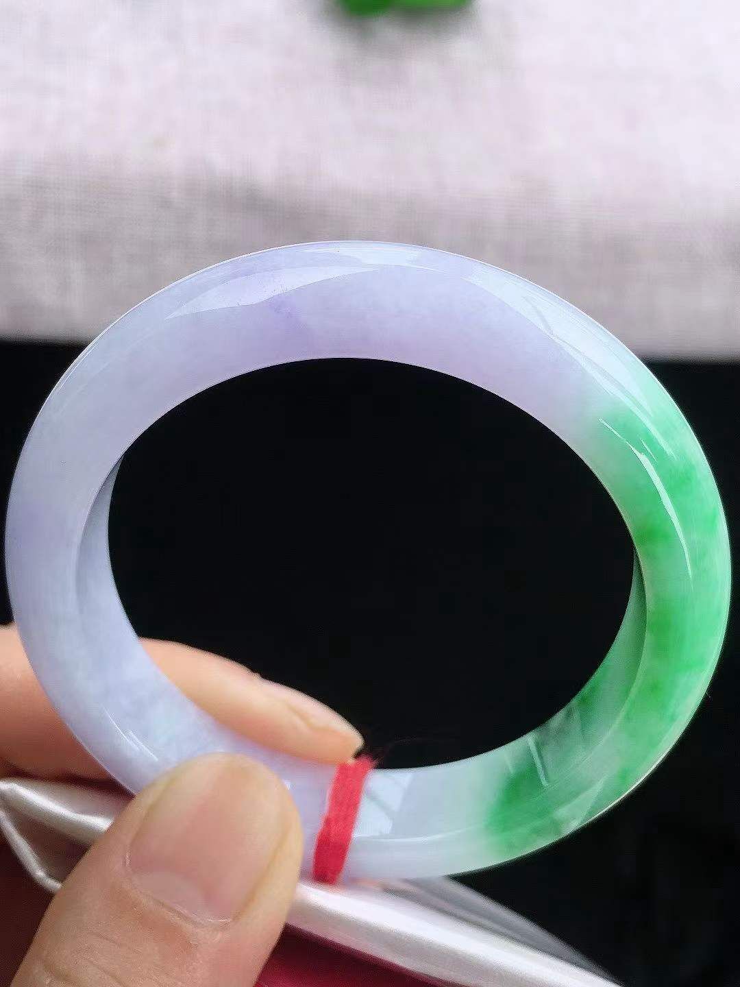 6285849 52.5mm春彩正圈翡翠手鐲 (52-54)