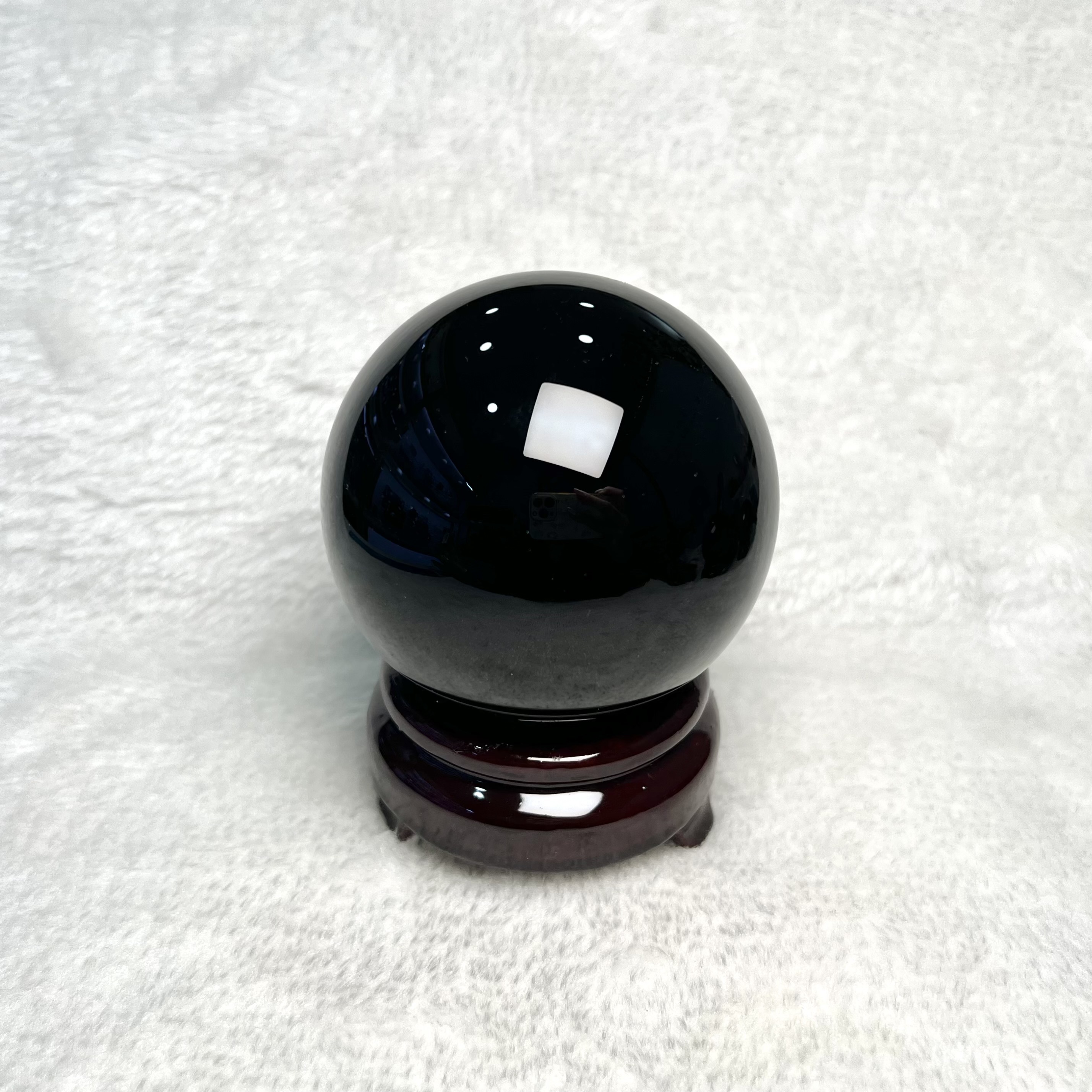 Black Obsidian Crystal Ball 7.7cm #A752A
