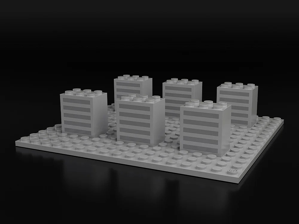 BRICKROID Building A + Base Plate Set