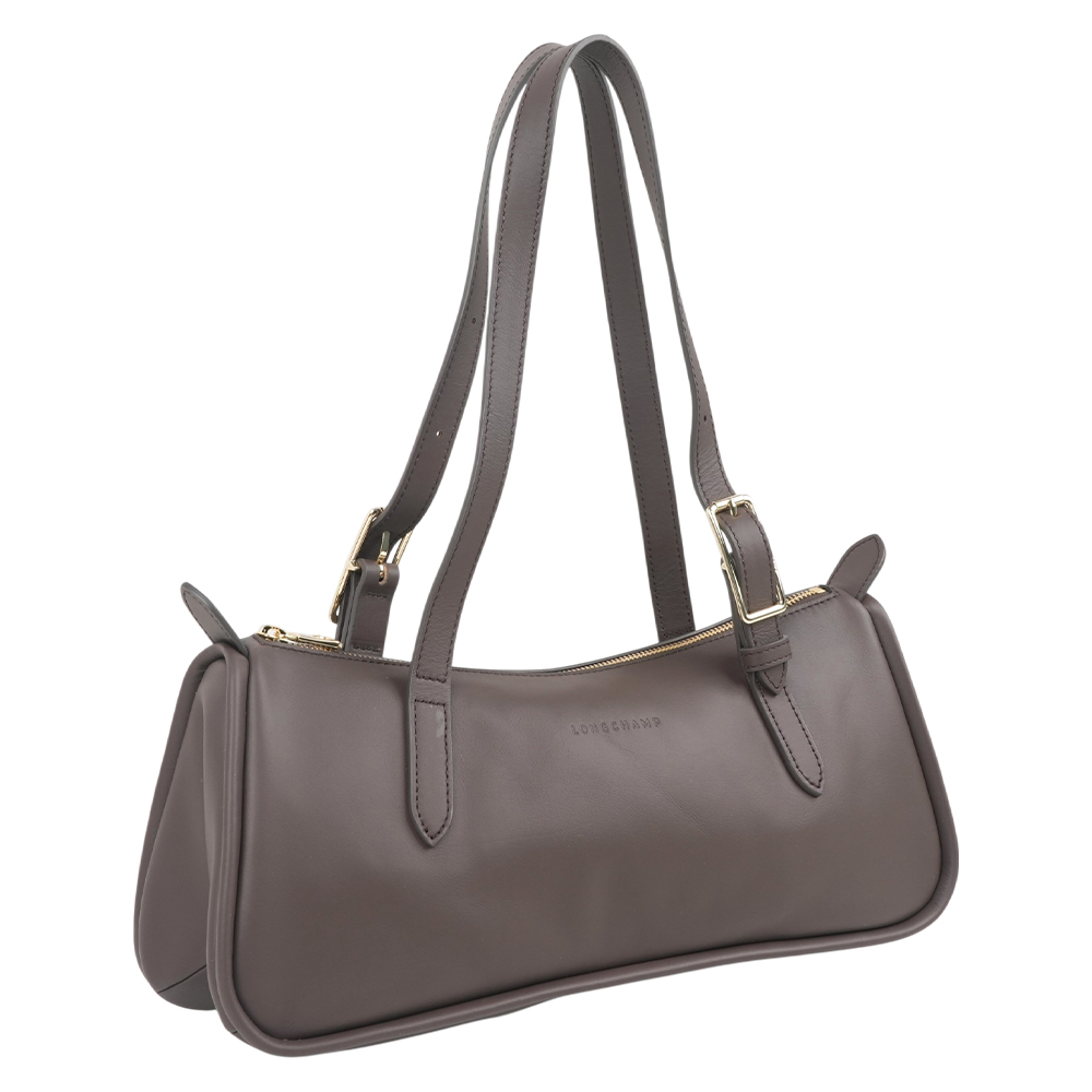 【Longchamp】Looong L 牛皮法棍肩背包(摩卡色)
