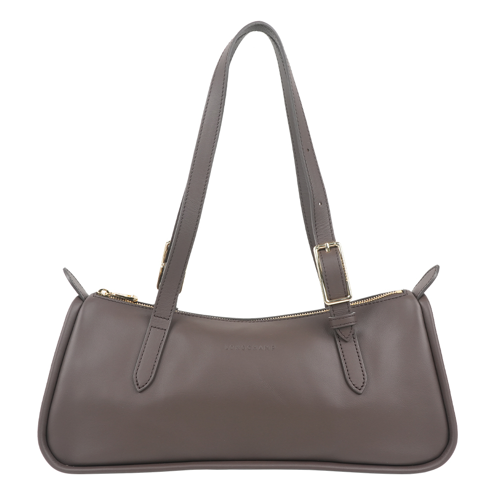 【Longchamp】Looong L 牛皮法棍肩背包(摩卡色)