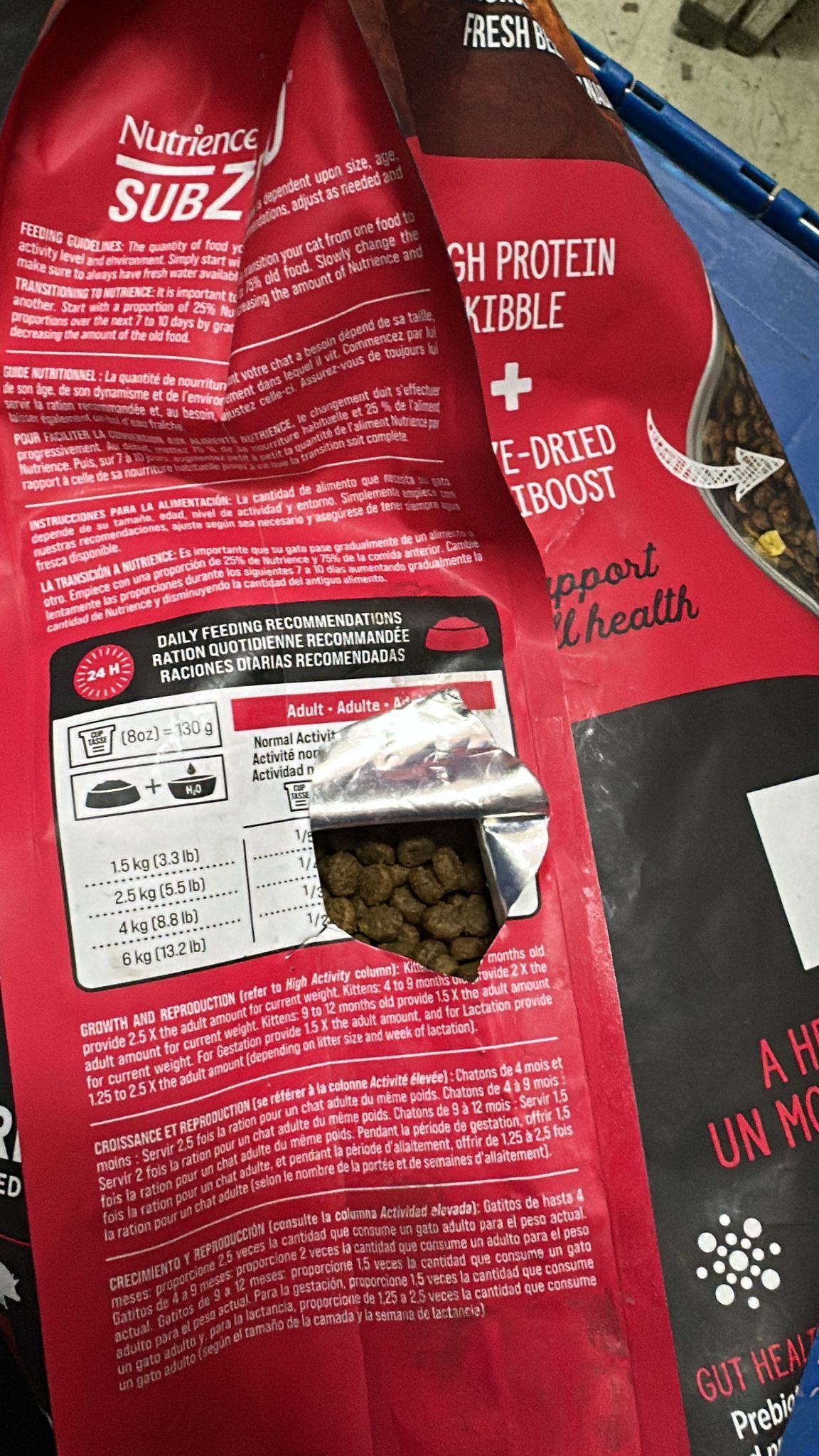 **包裝損壞**   Nutrience SubZero 凍乾無穀物系列．鮮牛肝+海魚+紅肉 全貓配方4.5kg EXP 04/06/2027