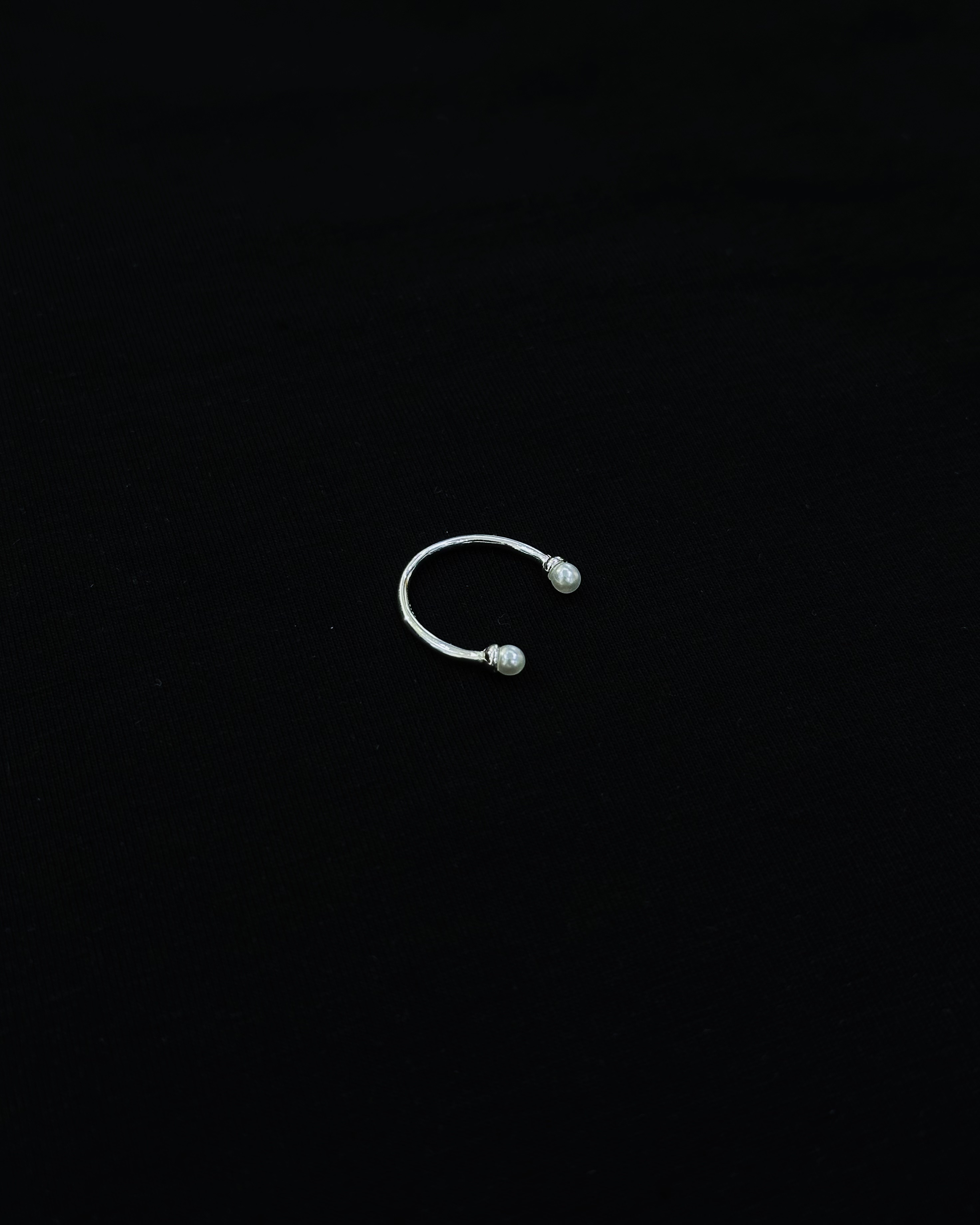 925sliver 兩點小珍珠戒指