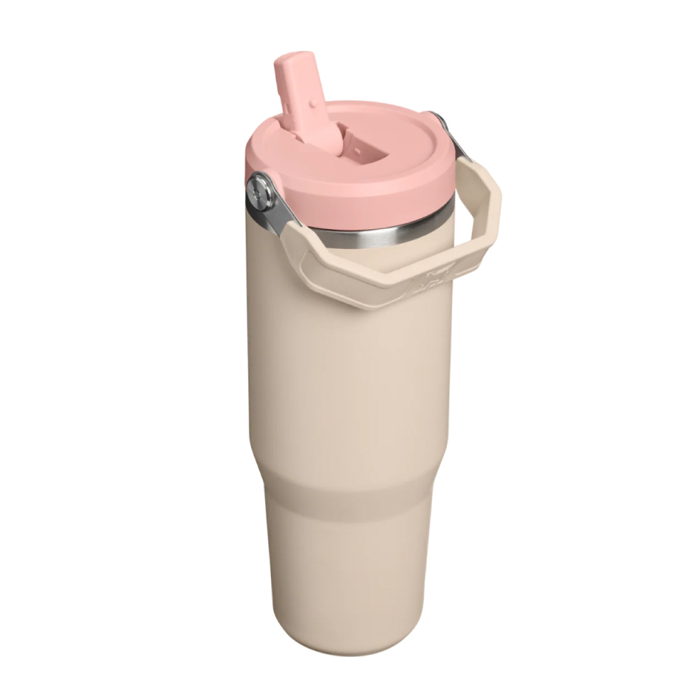 STANLEY 經典系列 IceFlow 手提吸管杯2.0 0.88L / 香檳粉
