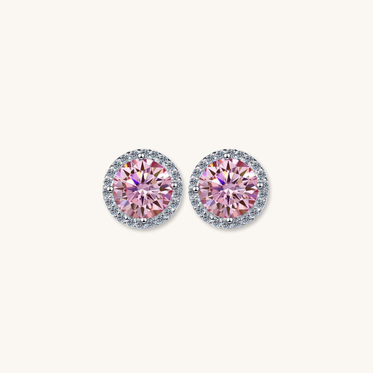Sakura Bloom moissanite earrings