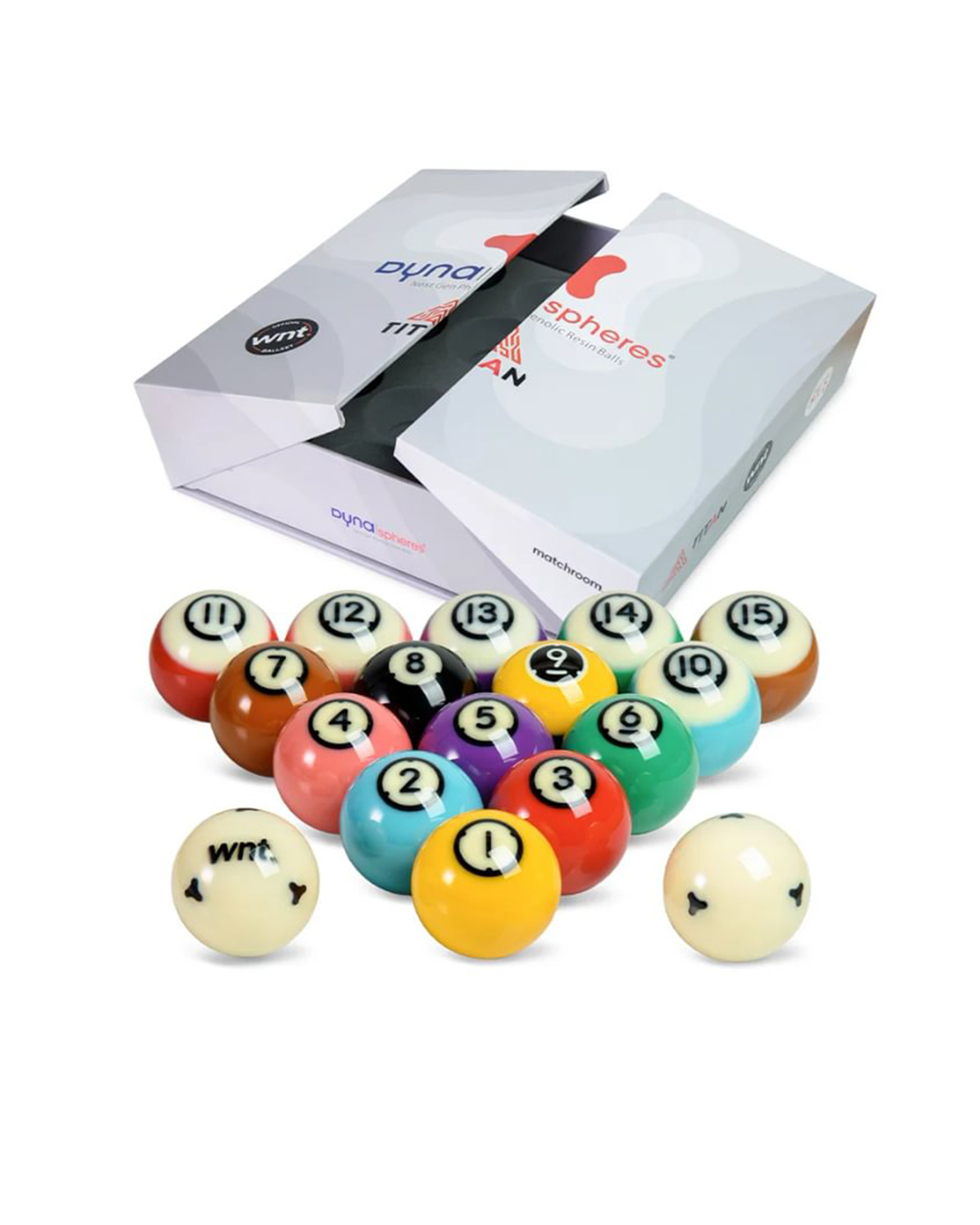 WNT x Dynaspheres Titan 572 Pool Ball Set
