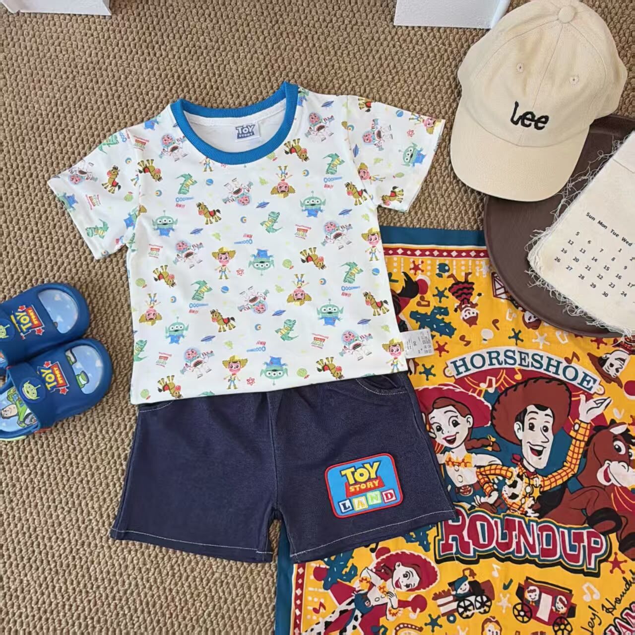 福利款 Toy story滿印牛仔套裝