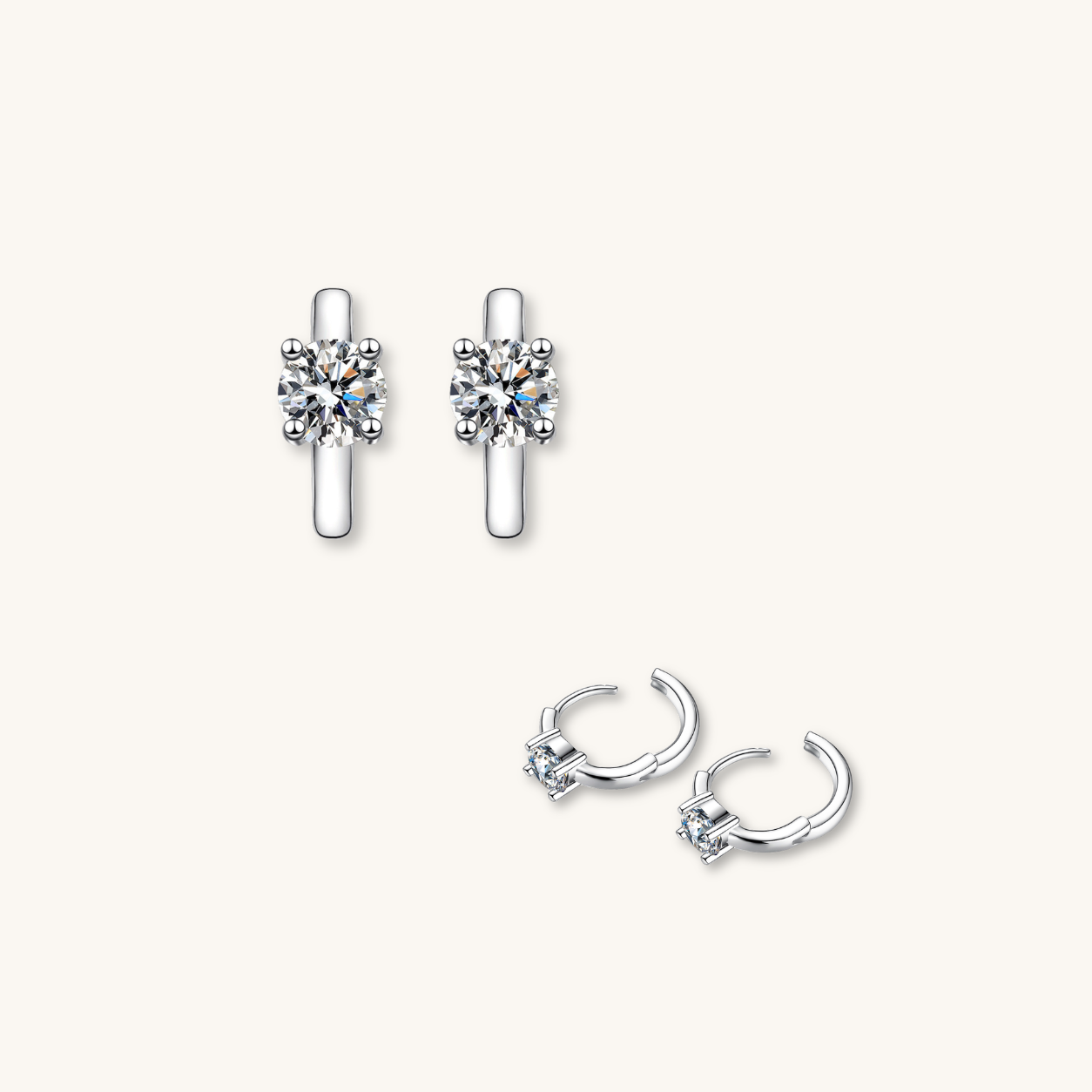 Millie moissanite earrings