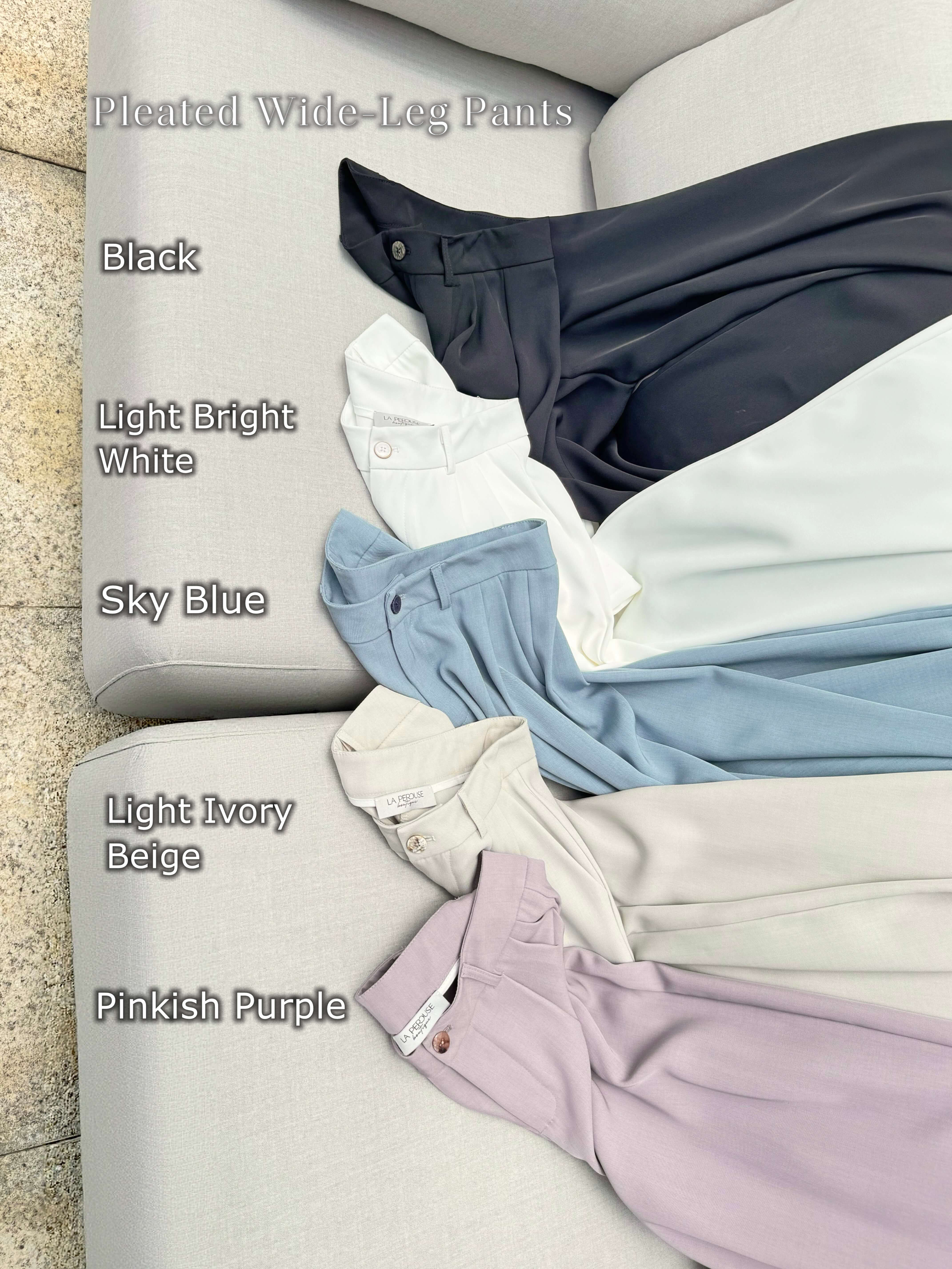 "Cool To Touch" Pleated Wide-Leg Pants_PT267L15