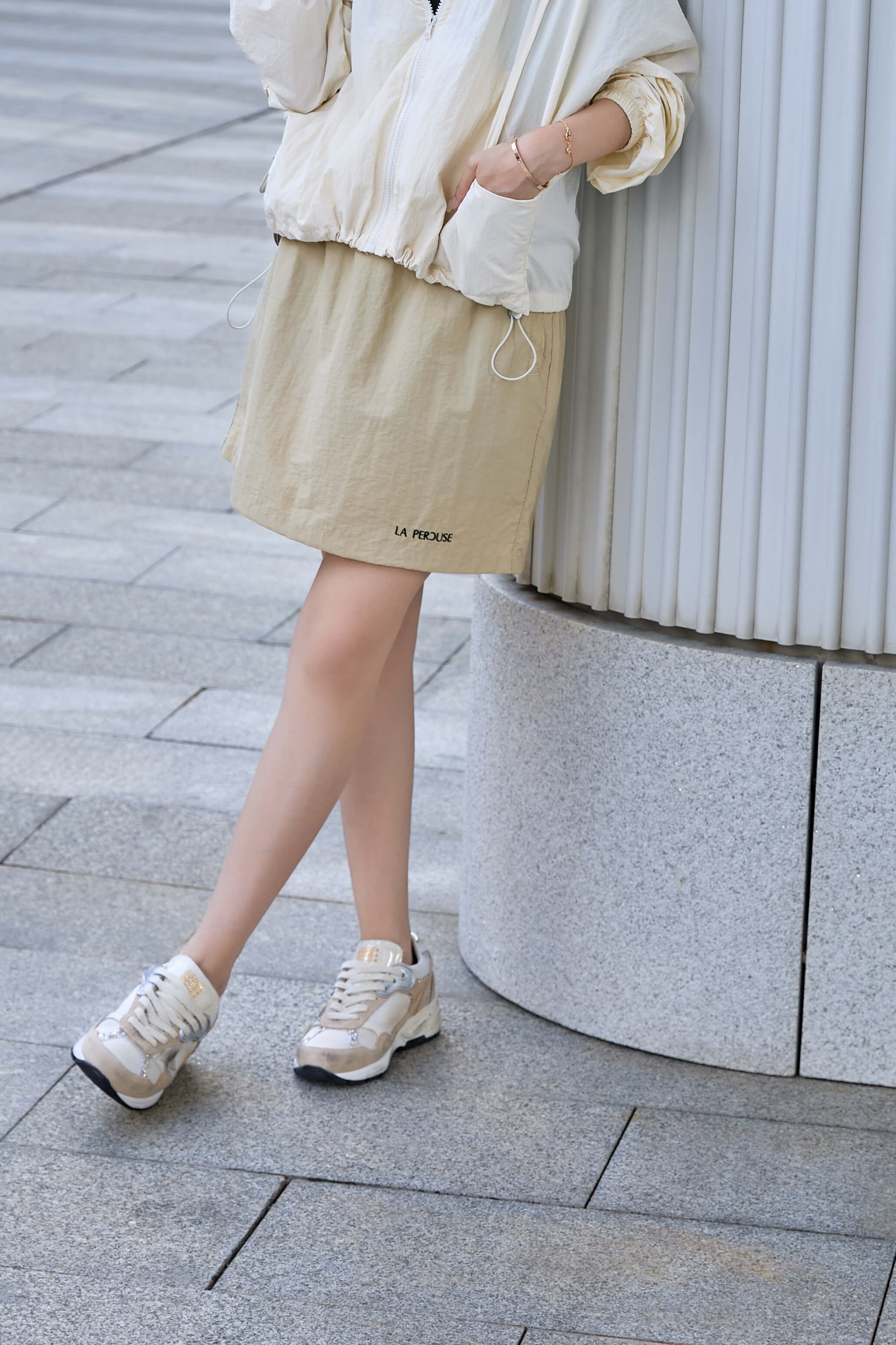 Embroidered Shell Skirt_SPSK267L05