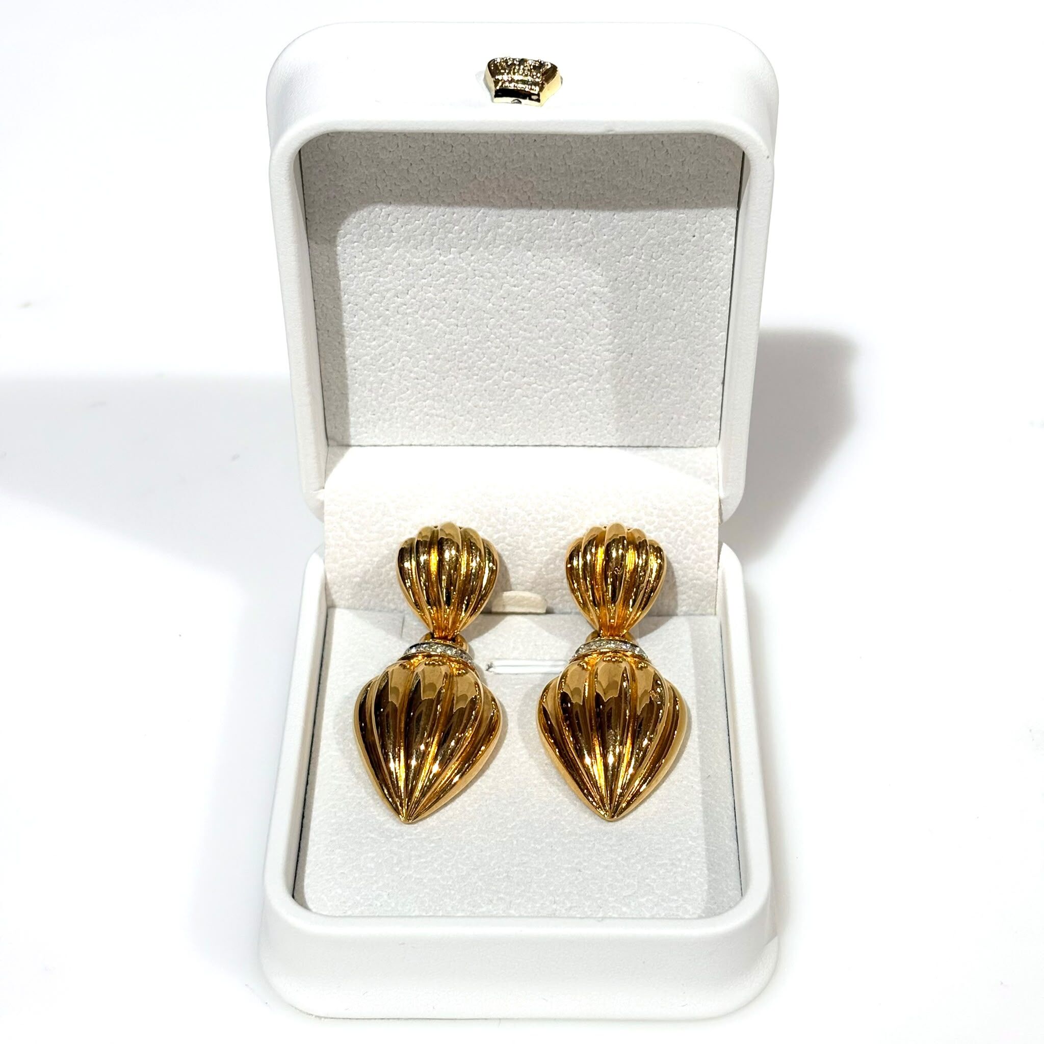 95%NEW二手Lanvin 耳夾/耳環 (2.5 x 4.5cm) , 復古金燈籠款, VINTAGE EARRINGS, #香榭站正品