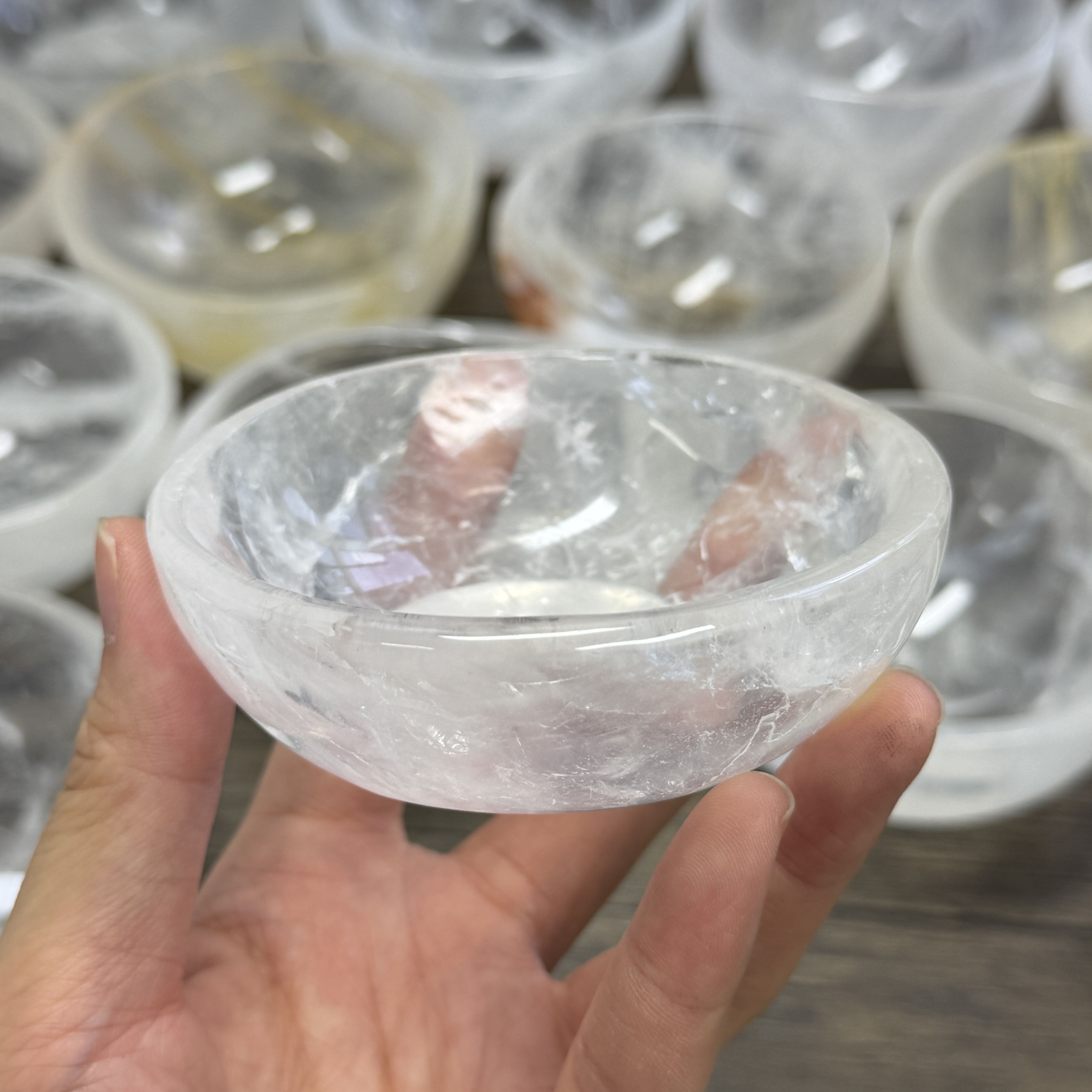 高級白水晶碗 9cm  WD2351