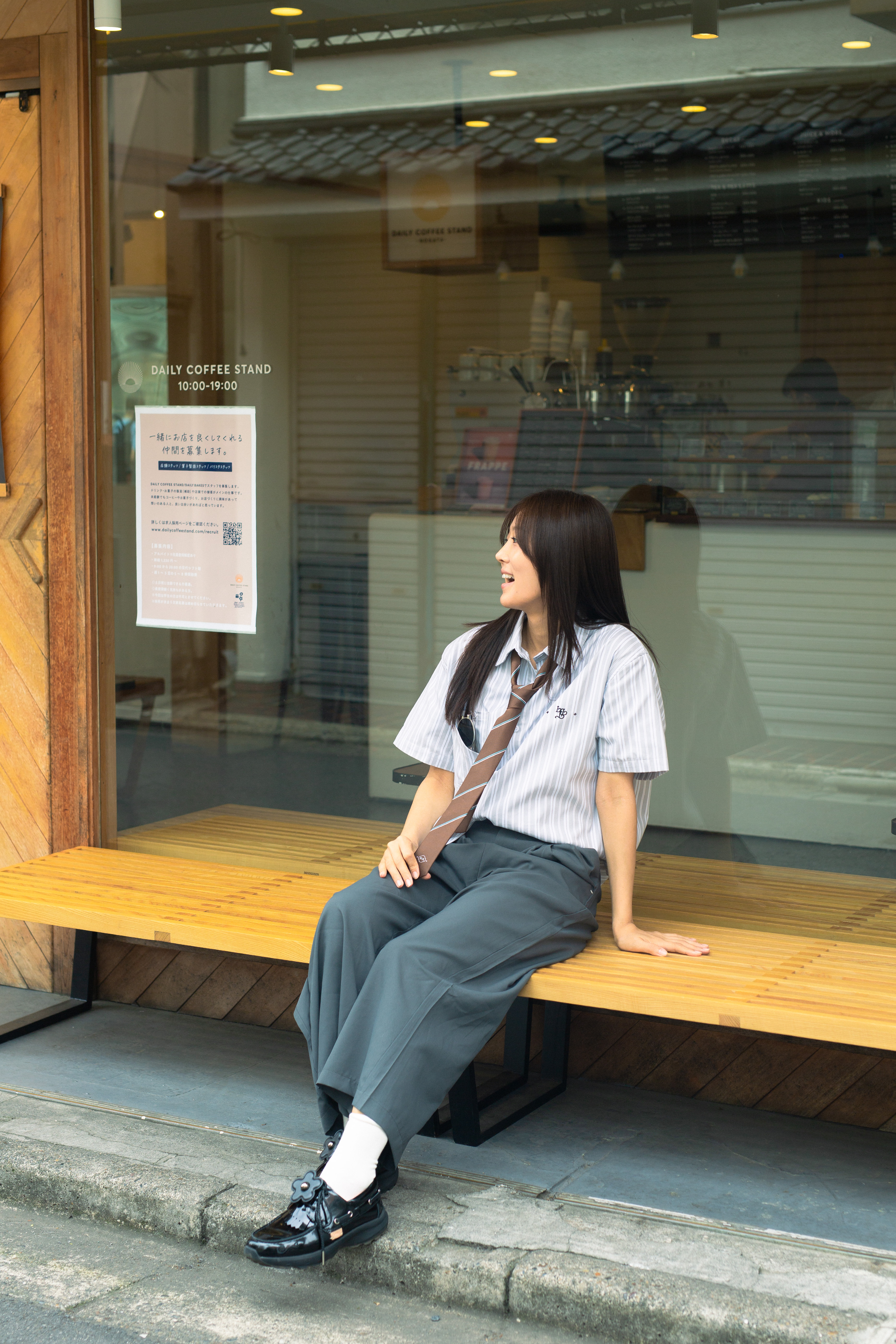 TBI Strip Daily Shirt｜Light Grey Stripe｜Hong Kong Original Design