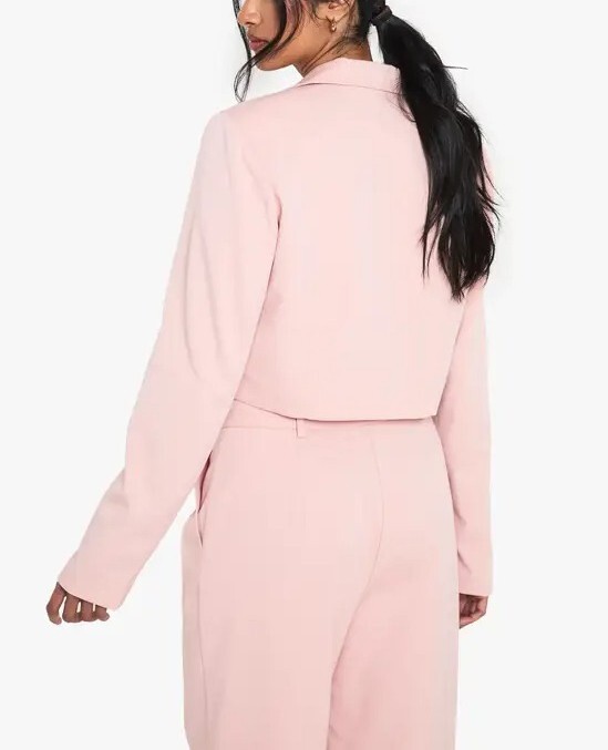 Baby Pink粉紅色單扣短西裝外套