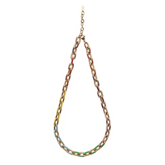 0710CR85-CRISATHENAHK-CLOTHING-Crisathena Enamel Le Figaro Small necklacein Multi,Gold（A85）
