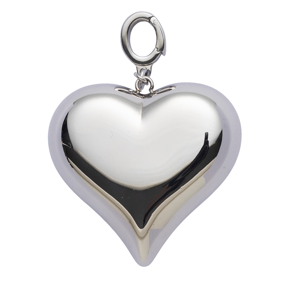0710CR99-CRISATHENAHK-CLOTHING-Crisathena Heart Cubed Pendant in Silver（A99）