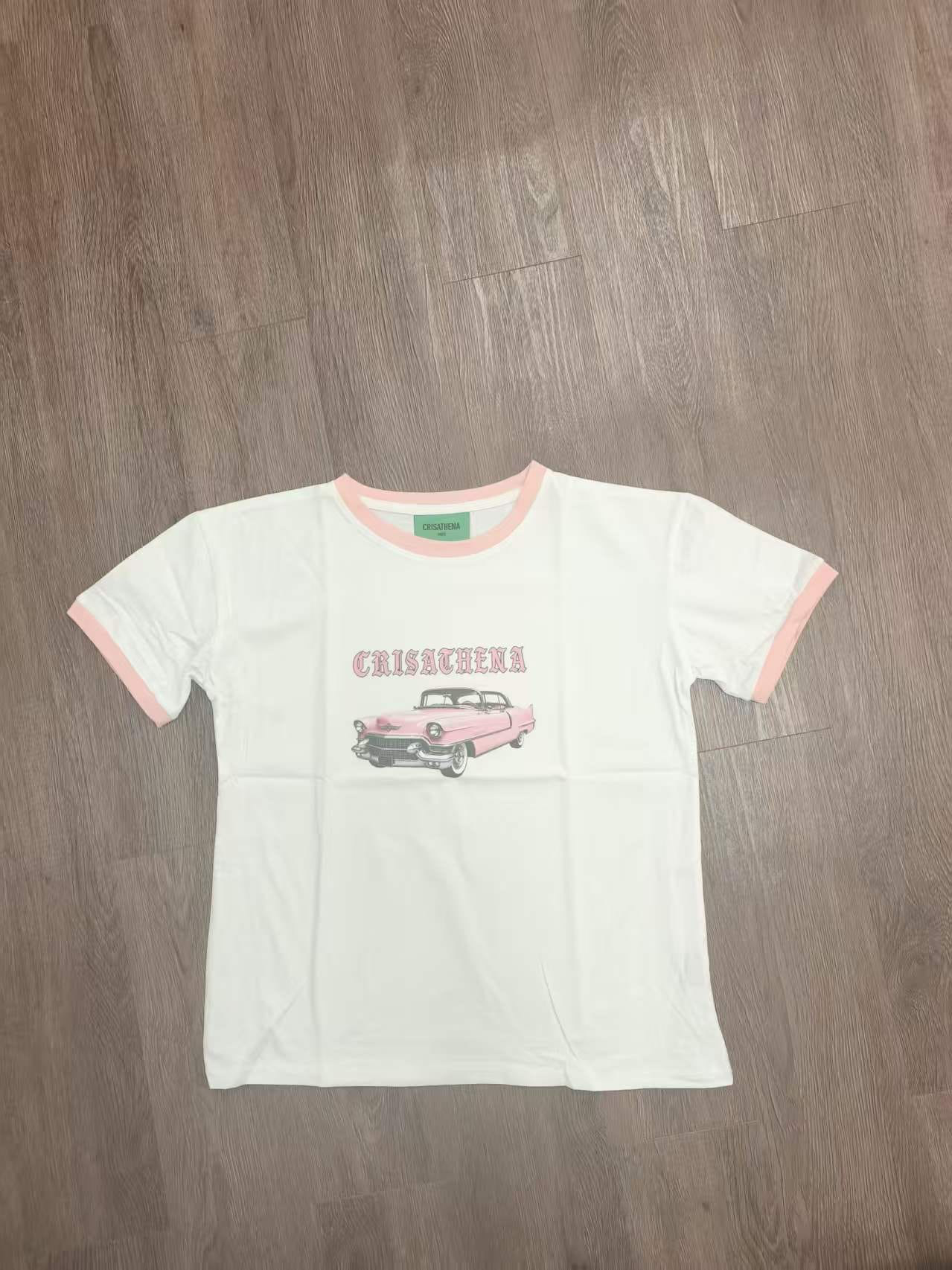 0710CR103-CRISATHENAHK-CLOTHING-*新款*汽車簡約拼色邊TEE（A103）