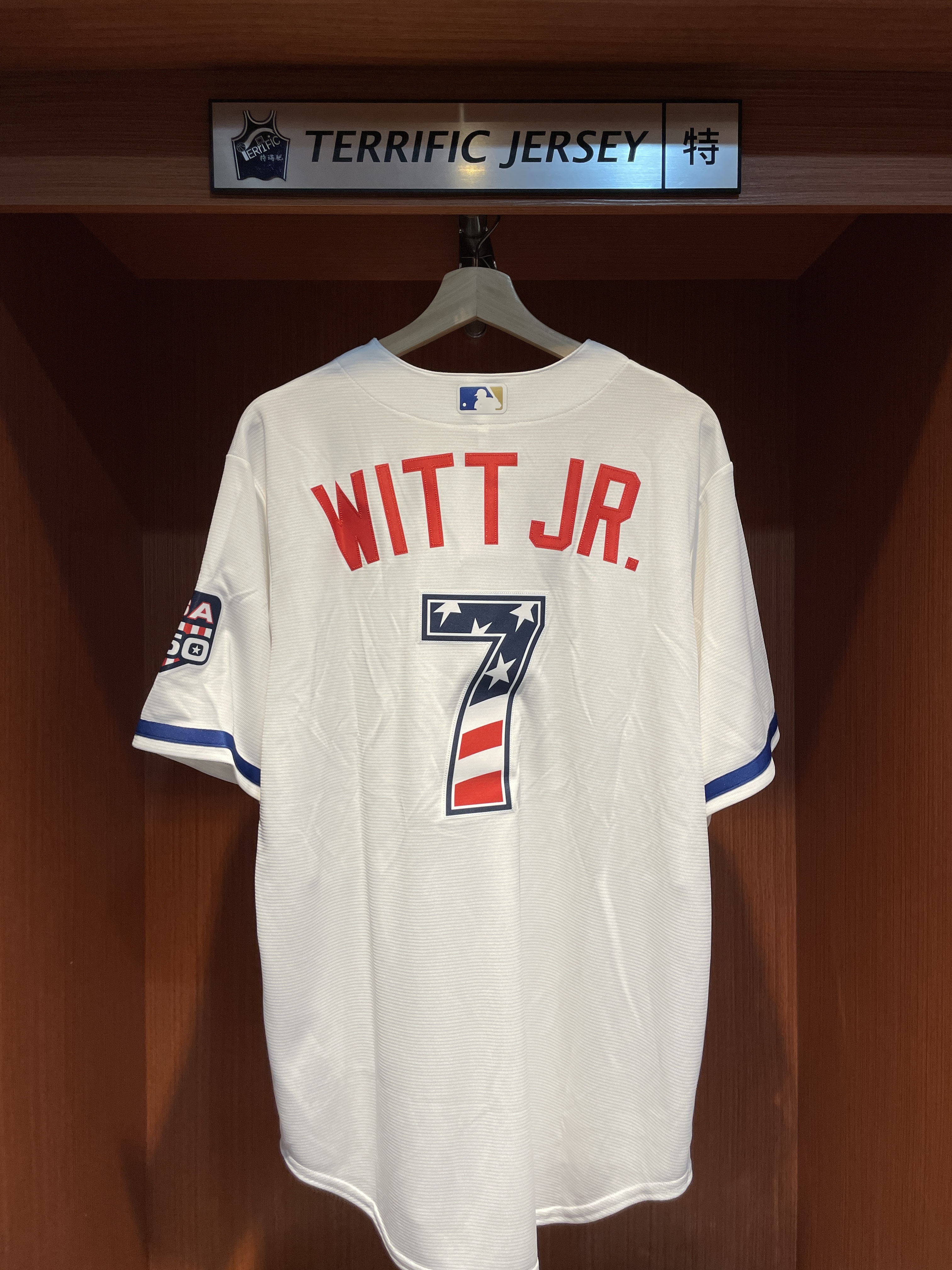 MLB球衣 Bobby Witt Jr. 堪薩斯市皇家白 USA 250 Nike Stadium Player Name Jersey 球迷版 熱轉印 全新 獨立日 26賽季最新
