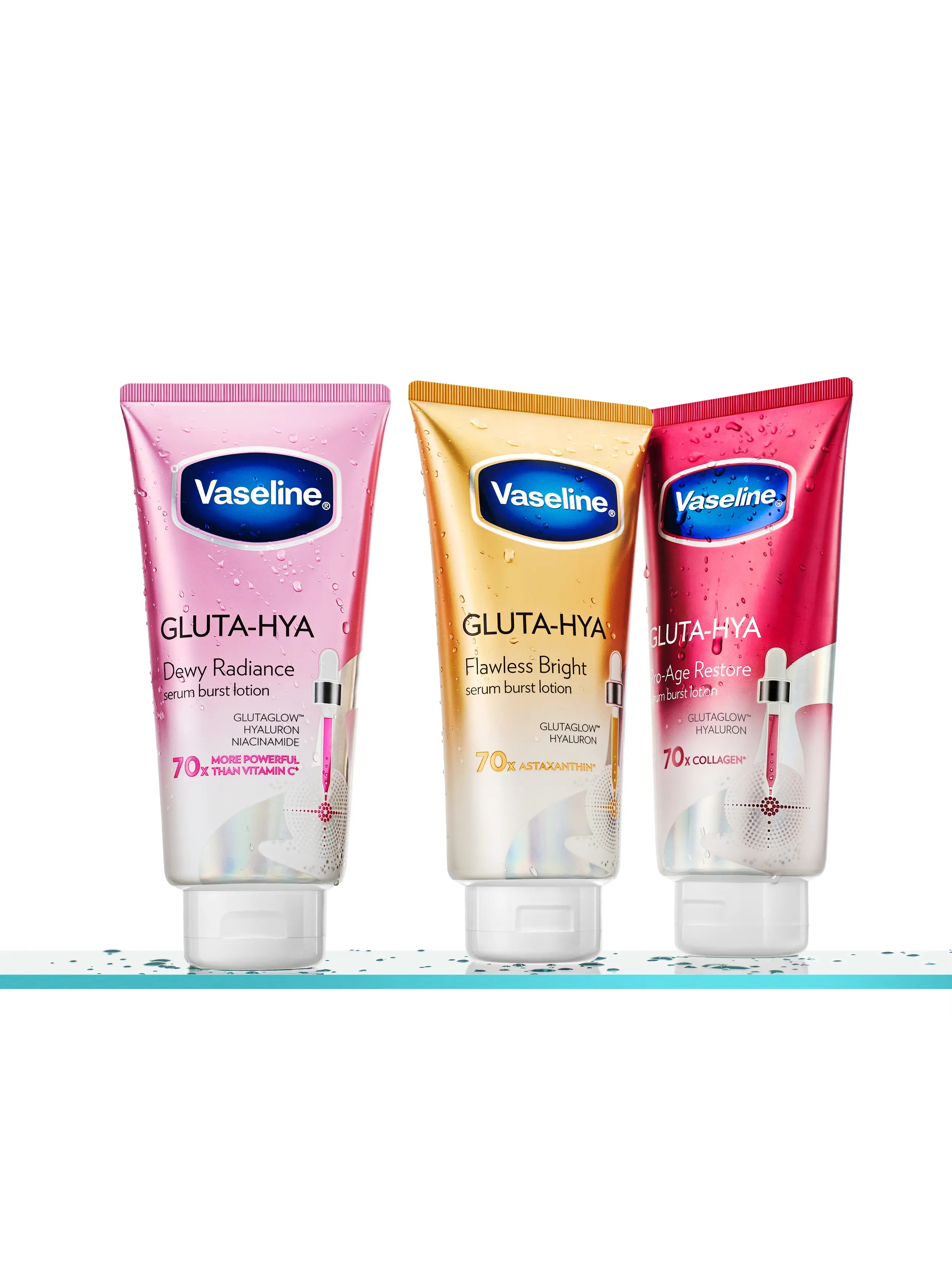 Vaseline  穀胱甘肽玻尿酸核心高能超導精華身體乳液【3款款式】