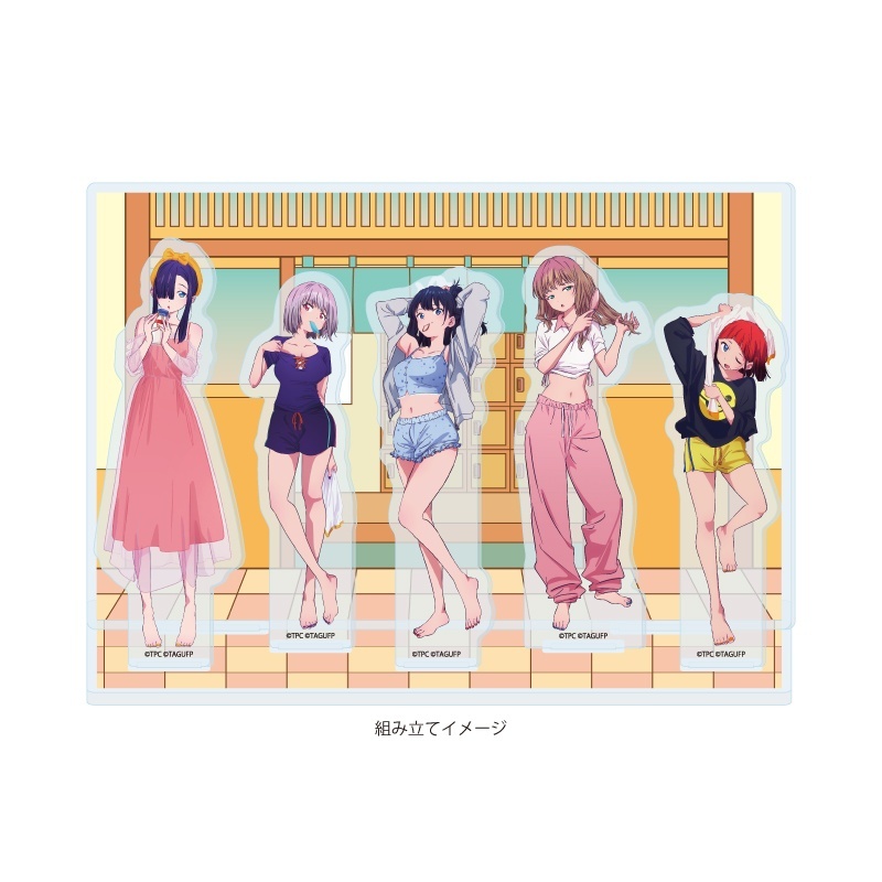 A3 GRIDMAN UNIVERSE Acrylic Scene Set 03 Group Design After Bath Ver. (Original Illustration Art)