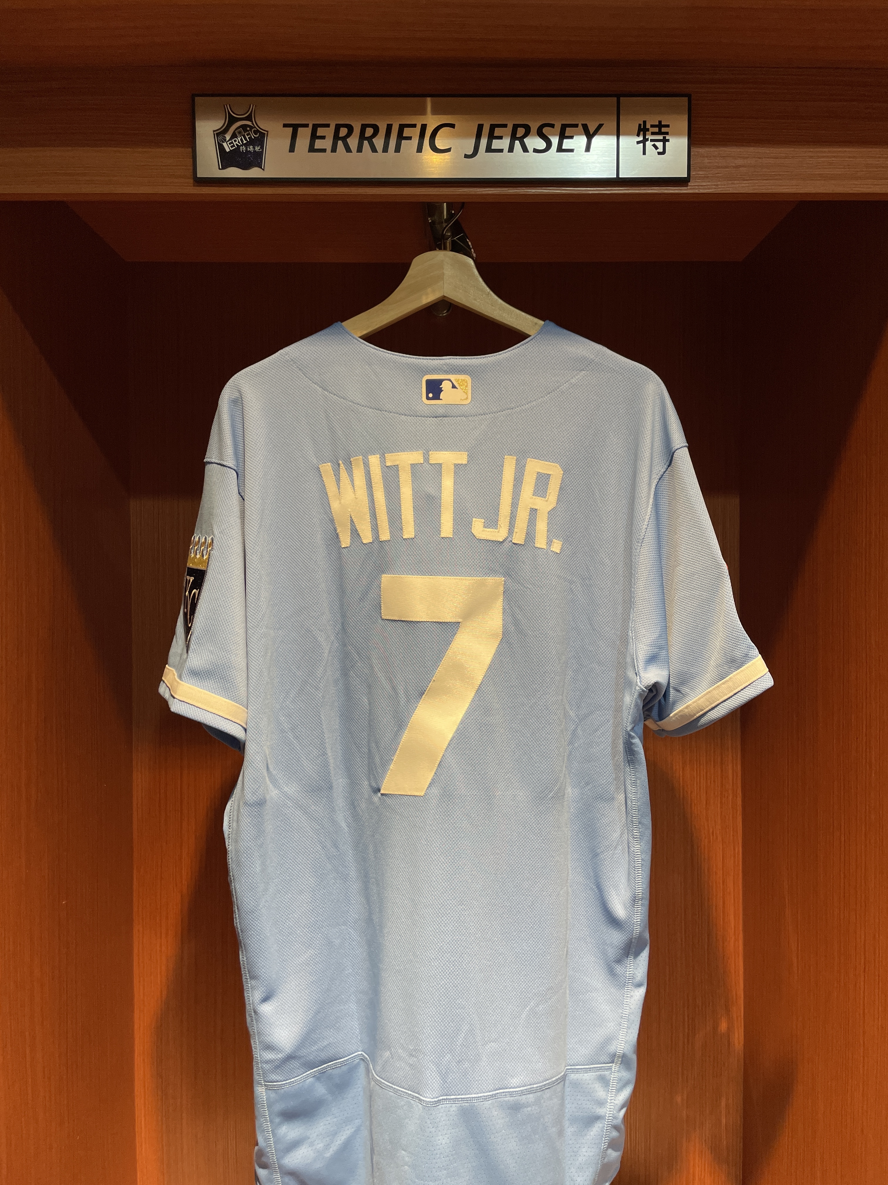 MLB球衣 Bobby Witt Jr. 堪薩斯市皇家水藍 Alternate Nike Authentic Jersey 球員版 電繡 含贊助商標 全新