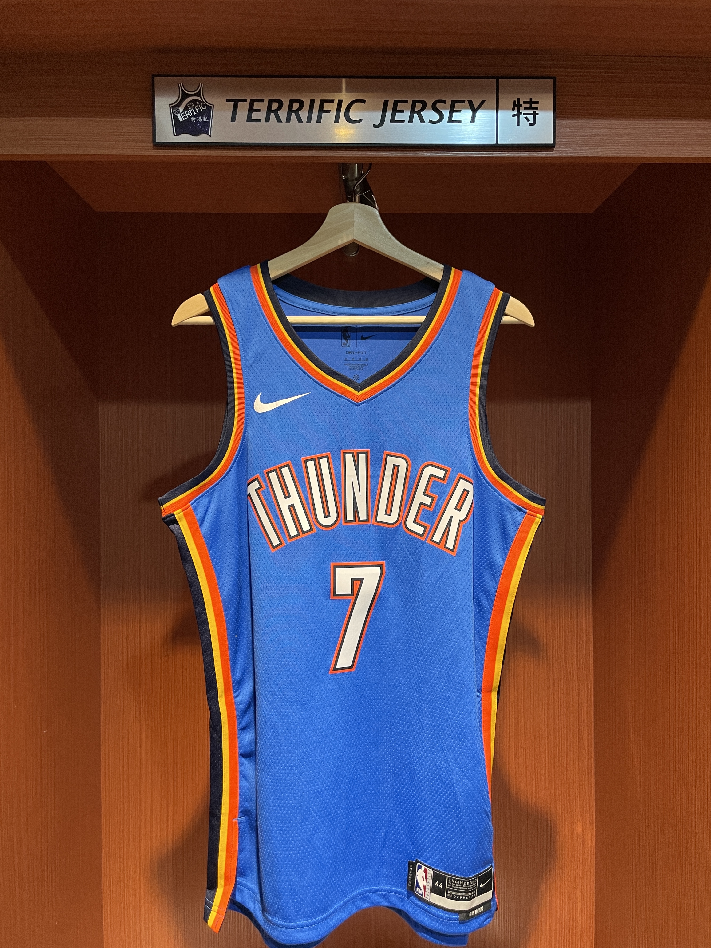 NBA球衣 Chet Holmgren 奧克拉荷馬雷霆藍 Icon Nike Swingman 球迷版 熱轉印 全新