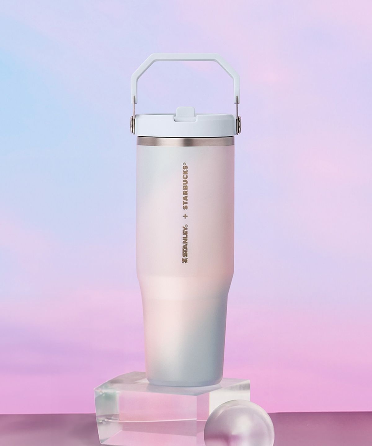 STARBUCKS 聯名款不鏽鋼幾何巨無霸保冷吸管隨行杯 887ml
