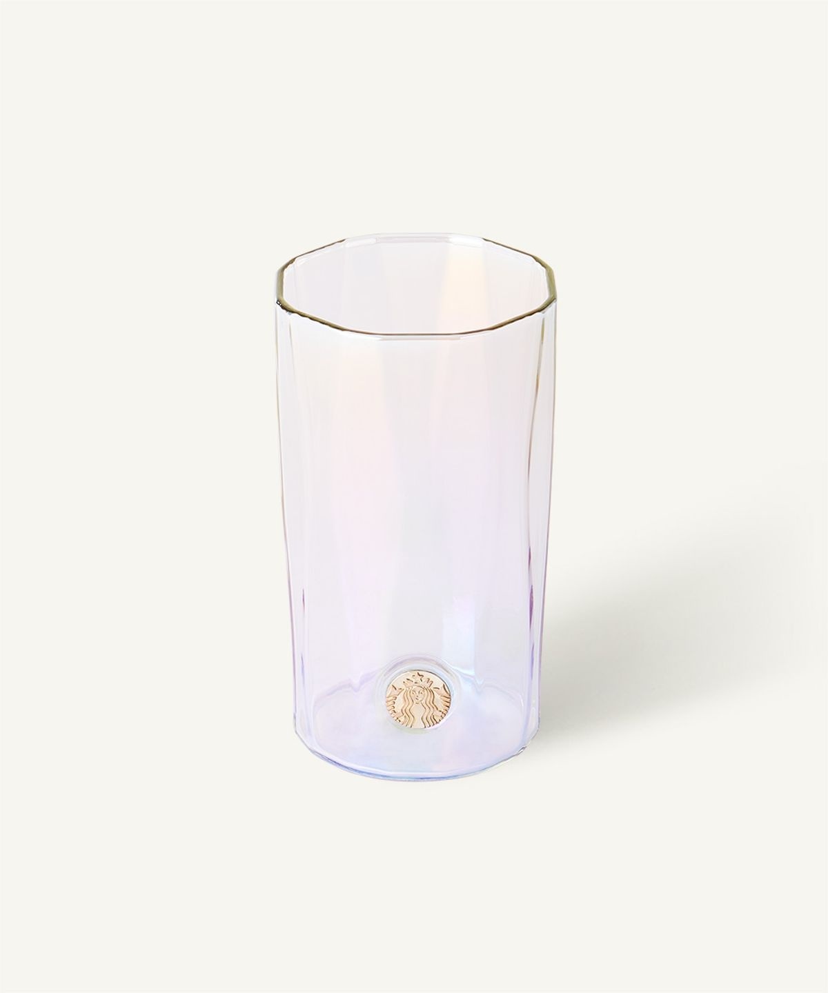 STARBUCKS 限量版耐熱高規貼印徽章幾何玻璃杯 414ml